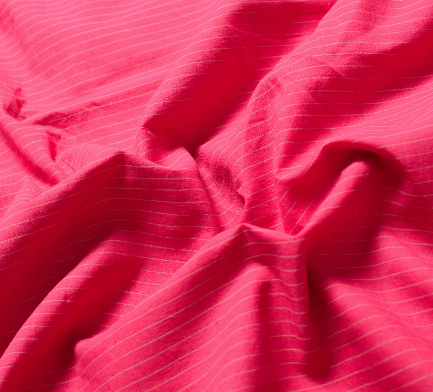 Sushila Vintage Stripes Pink Saree Pure Cotton Handloom Woven Soft Sari Fabric