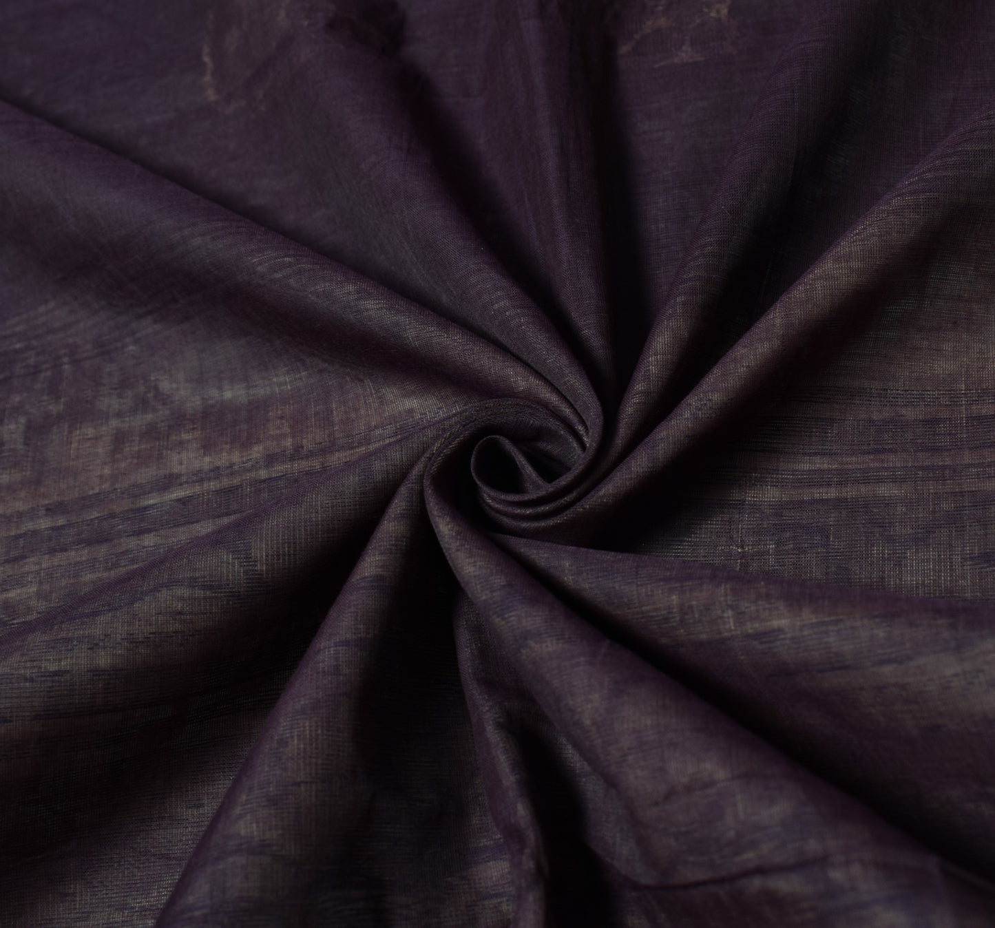 Sushila Vintage Floral Woven Saree Stripes Border Pure Cotton Purple Sari Fabric