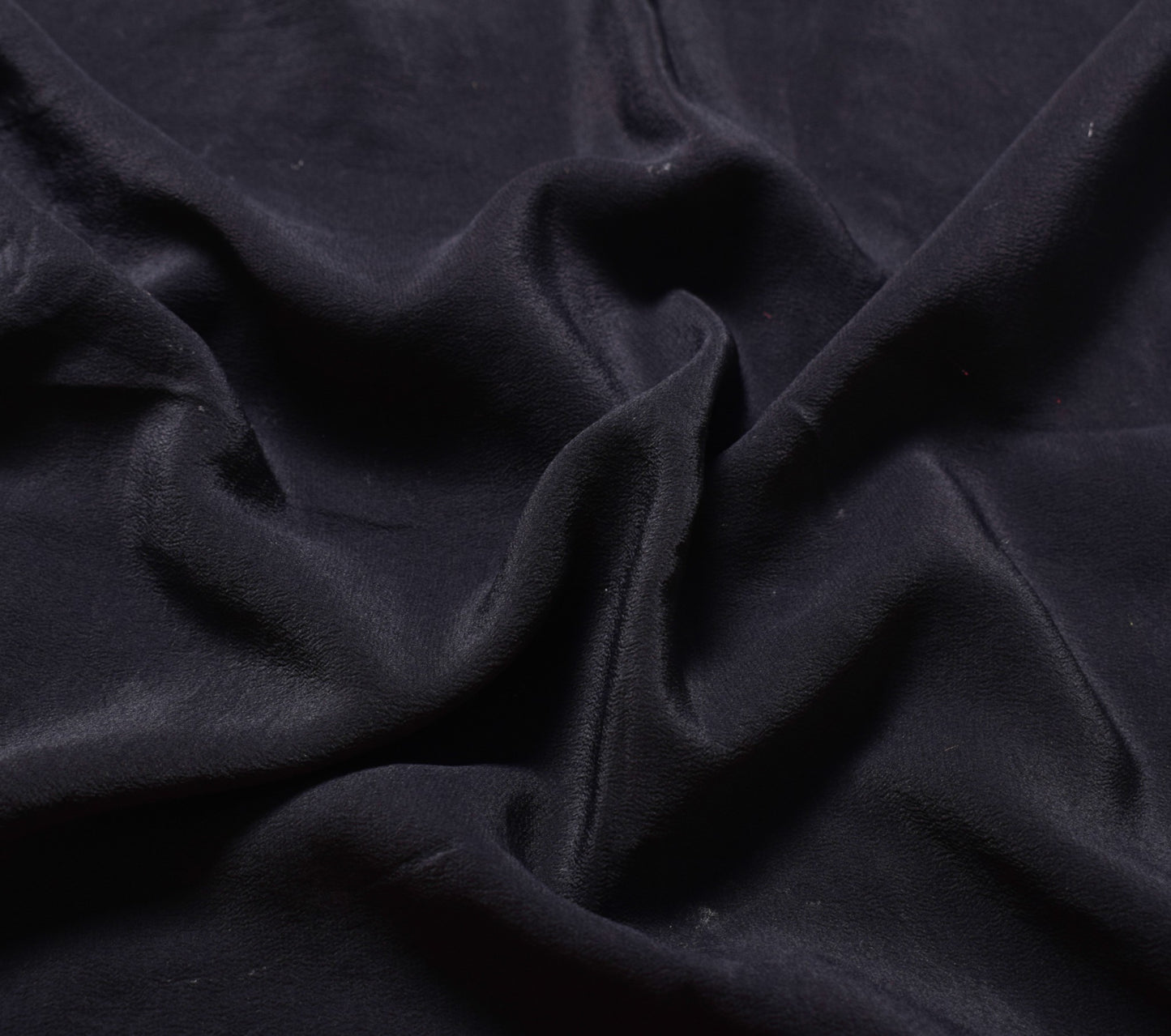 Sushila Vintage HEAVY Black Saree Pure Crepe Silk Hand Embroidered Sari Fabric