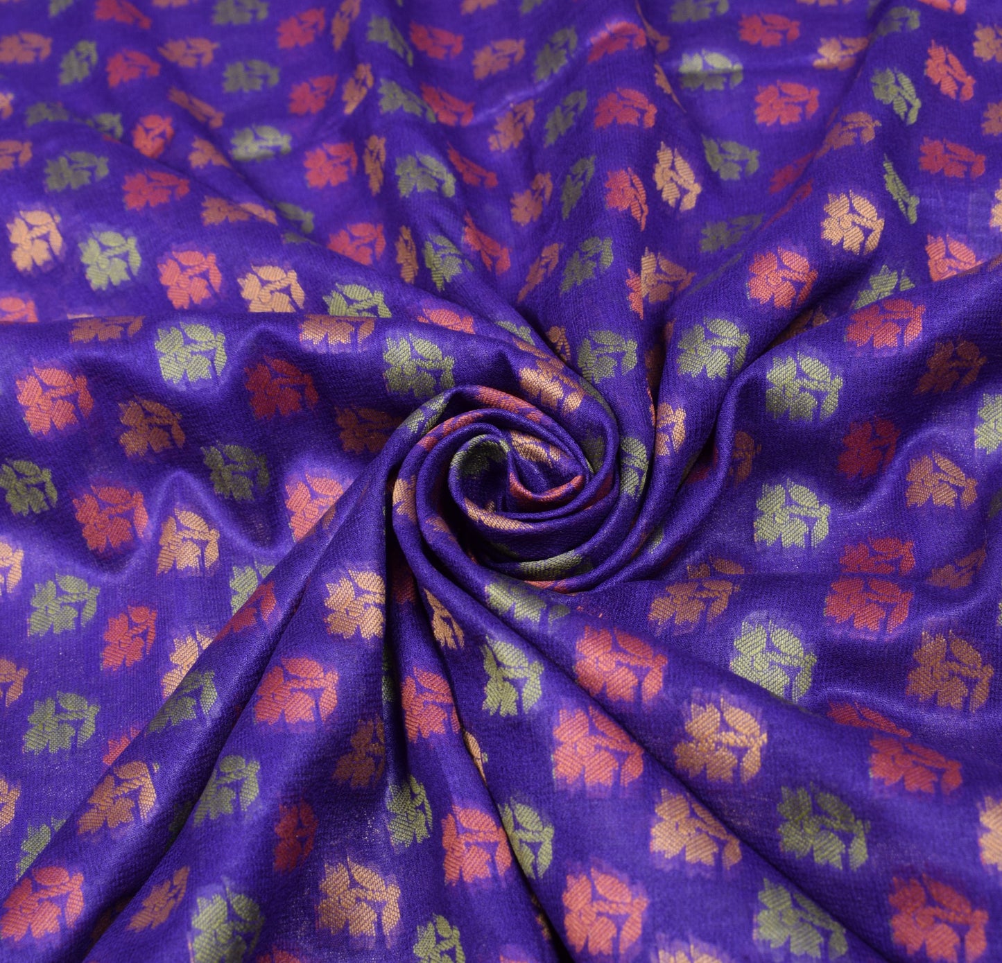 Sushila Vintage Pure Banarasi Chiffon Saree HEAVY Handloom Purple Sari Fabric