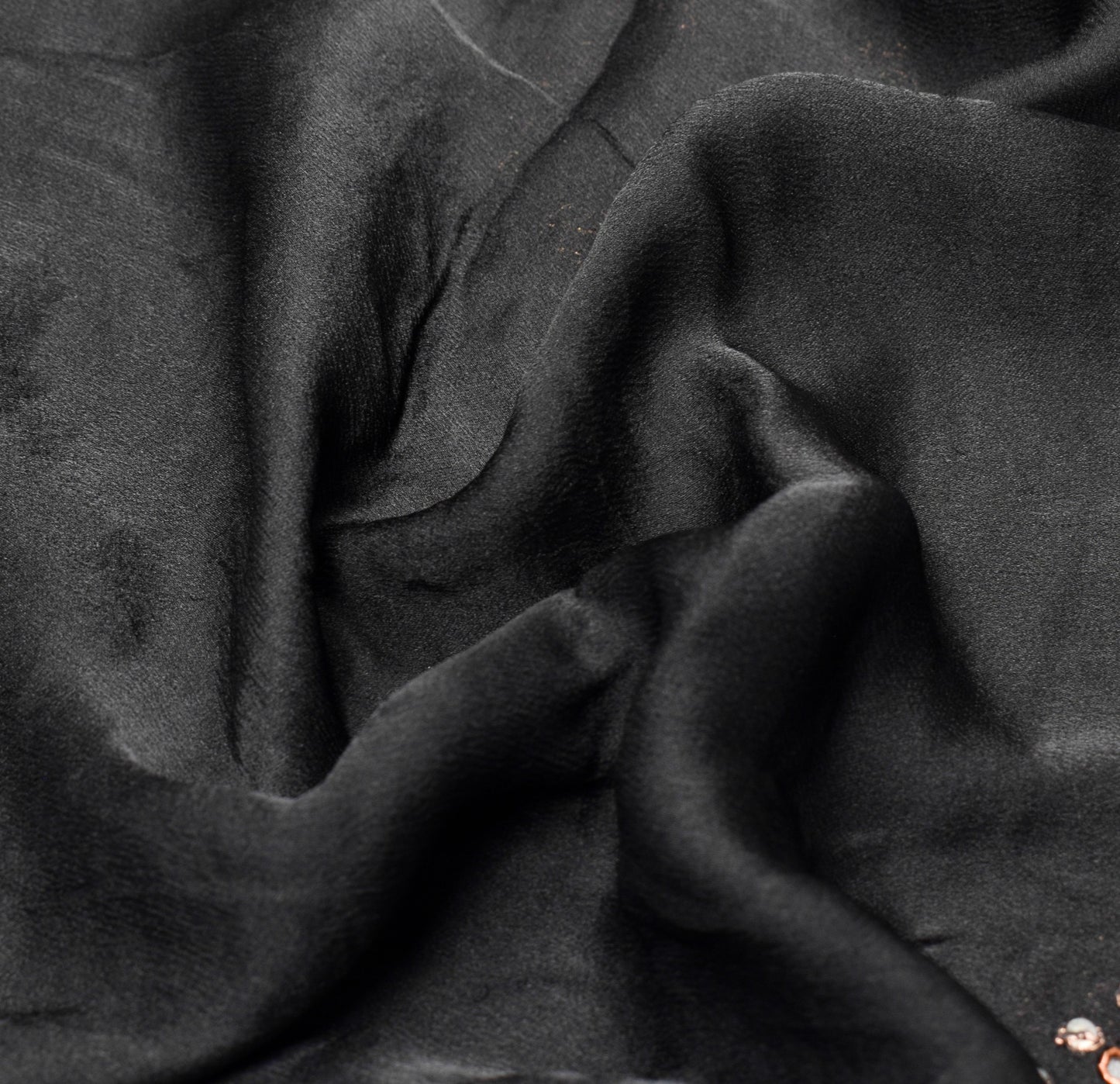 Sushila Vintage Black HEAVY Saree 100% Pure Silk Peacock Embroidered Sari Fabric