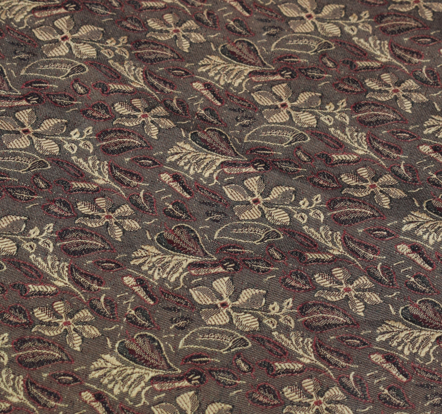 Sushila Vintage 100% Pure Silk Saree Floral Printed & Woven Sari Craft Fabric