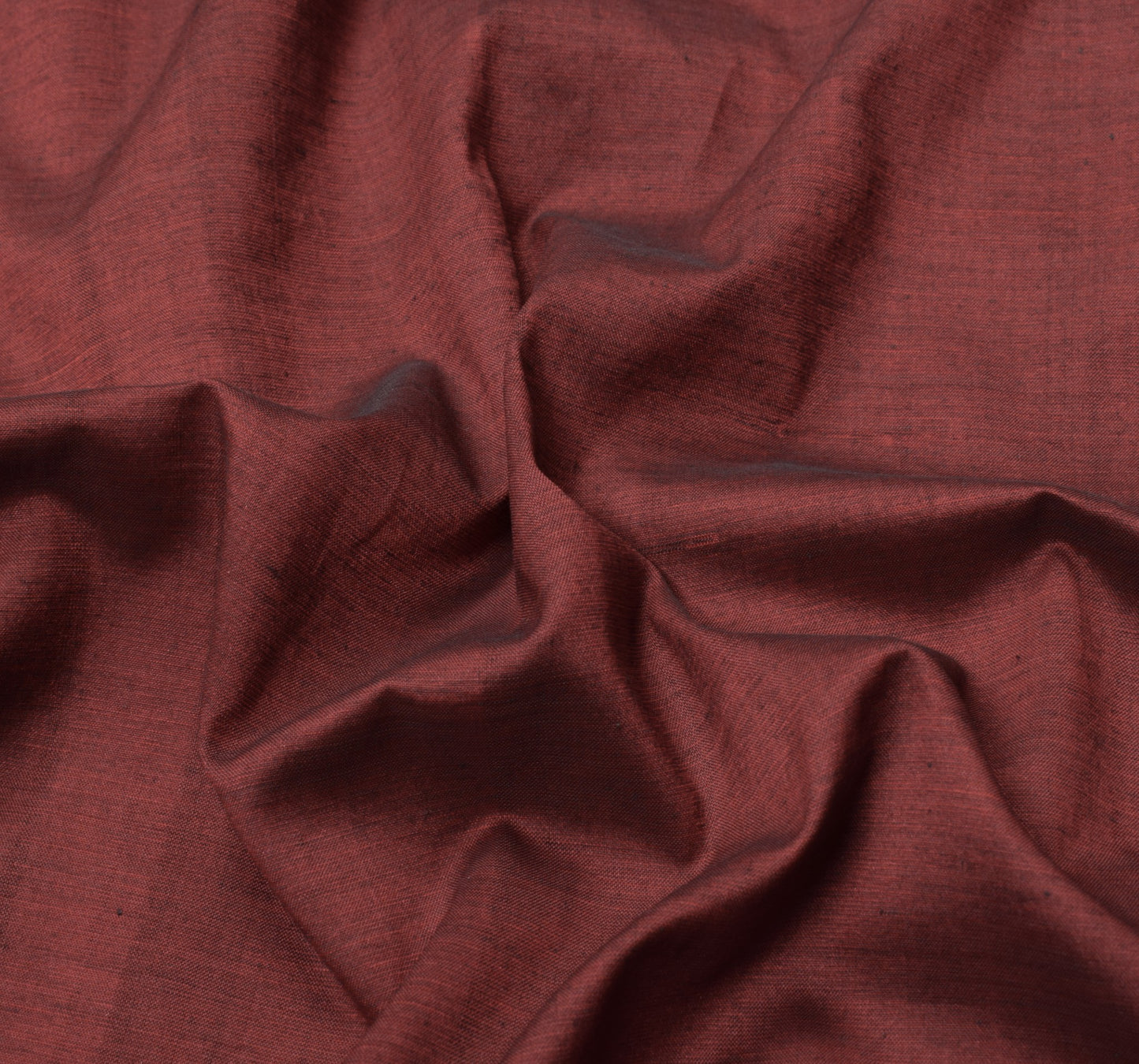 Sushila Vintage Chettinad Maroon Saree Handloom Cotton Peacock 6 YD Sari Fabric