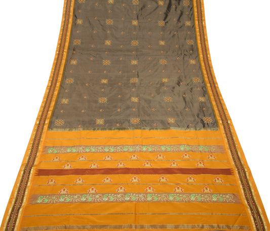 Sushila Vintage Ilkal Handloom Saree Pure Silk Kasuti Embroidery from Karnataka