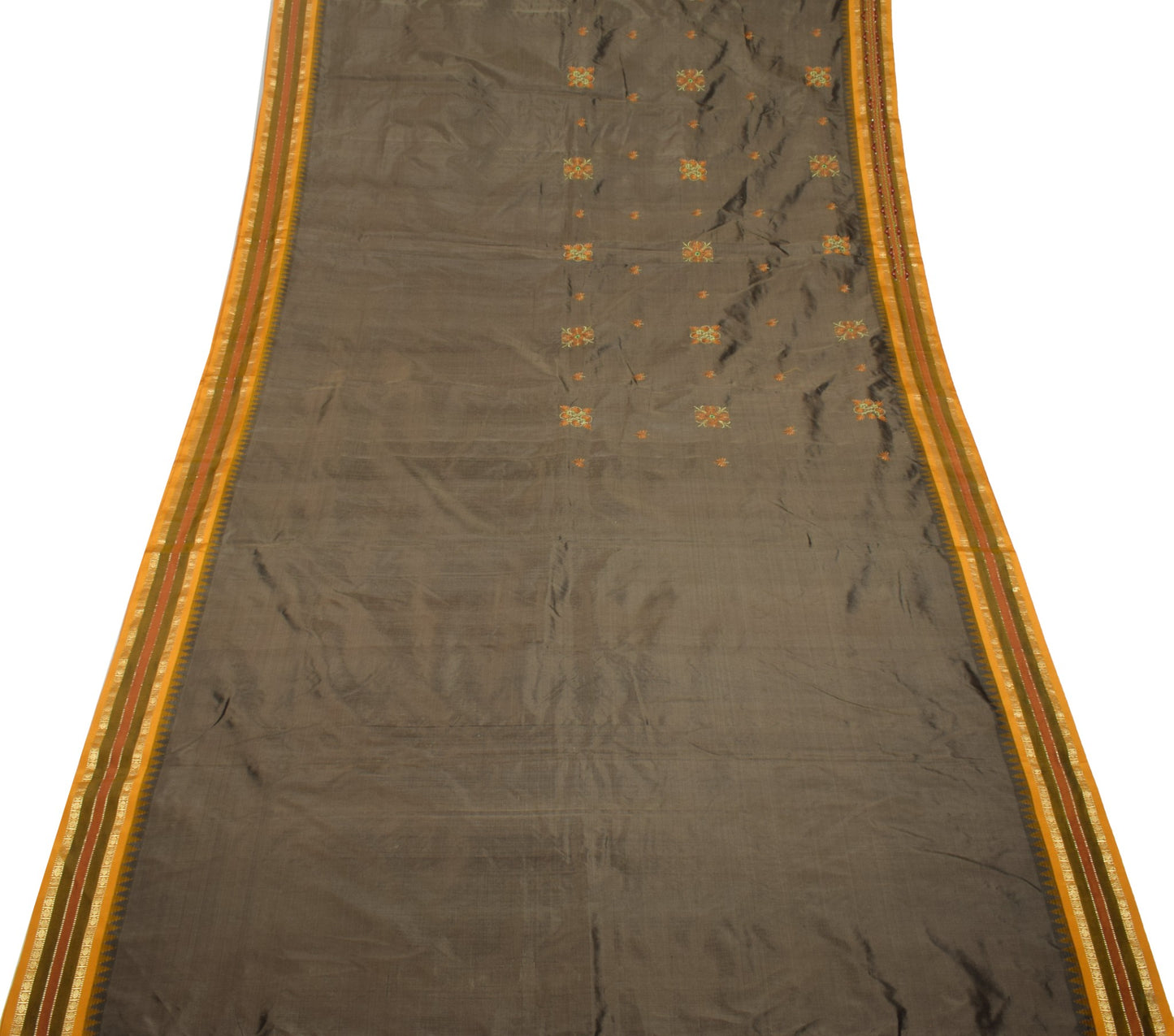 Sushila Vintage Ilkal Handloom Saree Pure Silk Kasuti Embroidery from Karnataka