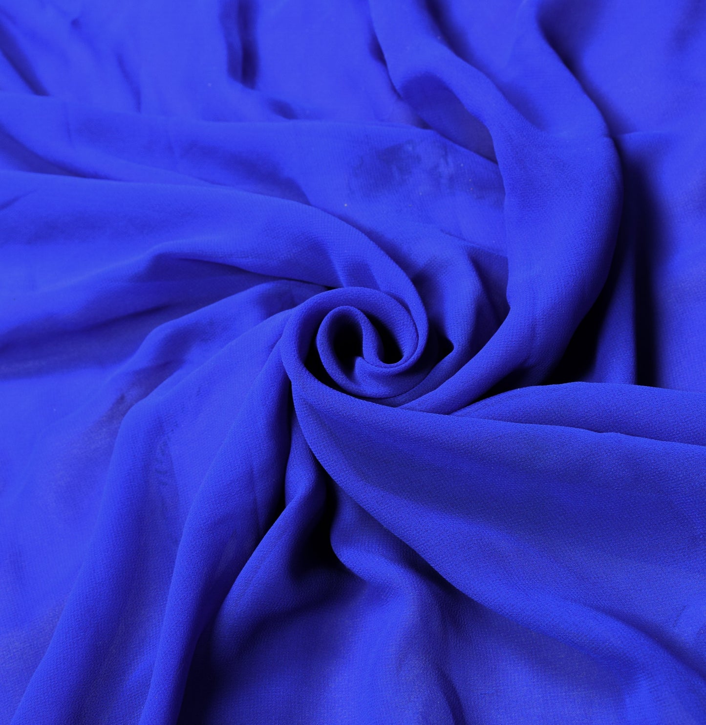 Sushila Vintage Handmade AppliqueWork Saree Art Georgette HEAVY Blue Sari Fabric