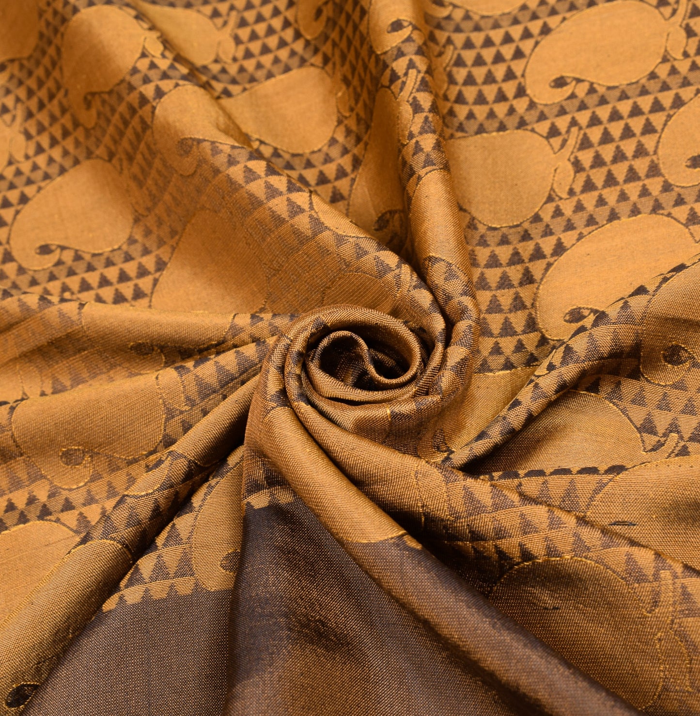 Sushila Vintage Heavy Mustard Kanjivaram Saree Pure Silk Woven Brocade 5YD Sari