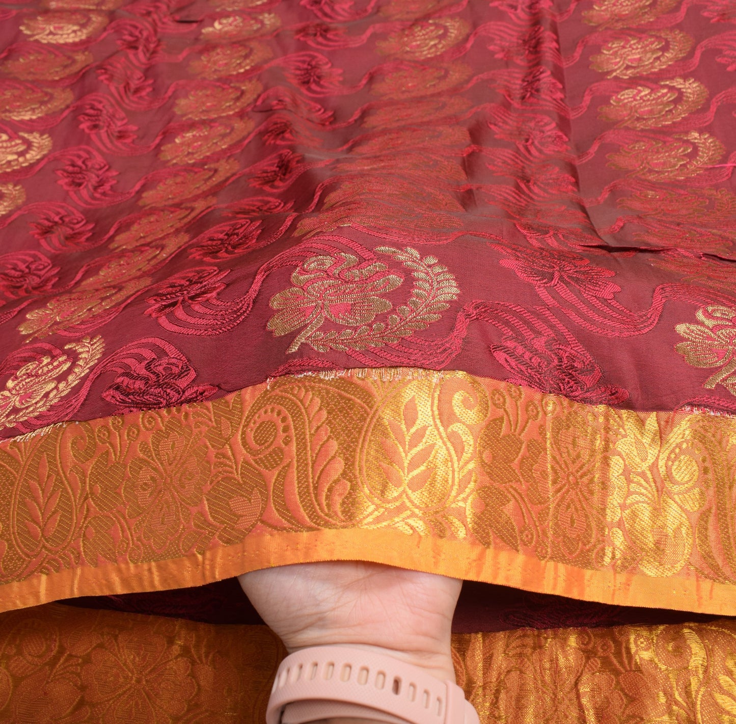 Sushila Vintage Heavy Magenta Kanjivaram Saree Pure Silk Zari Woven Floral Sari
