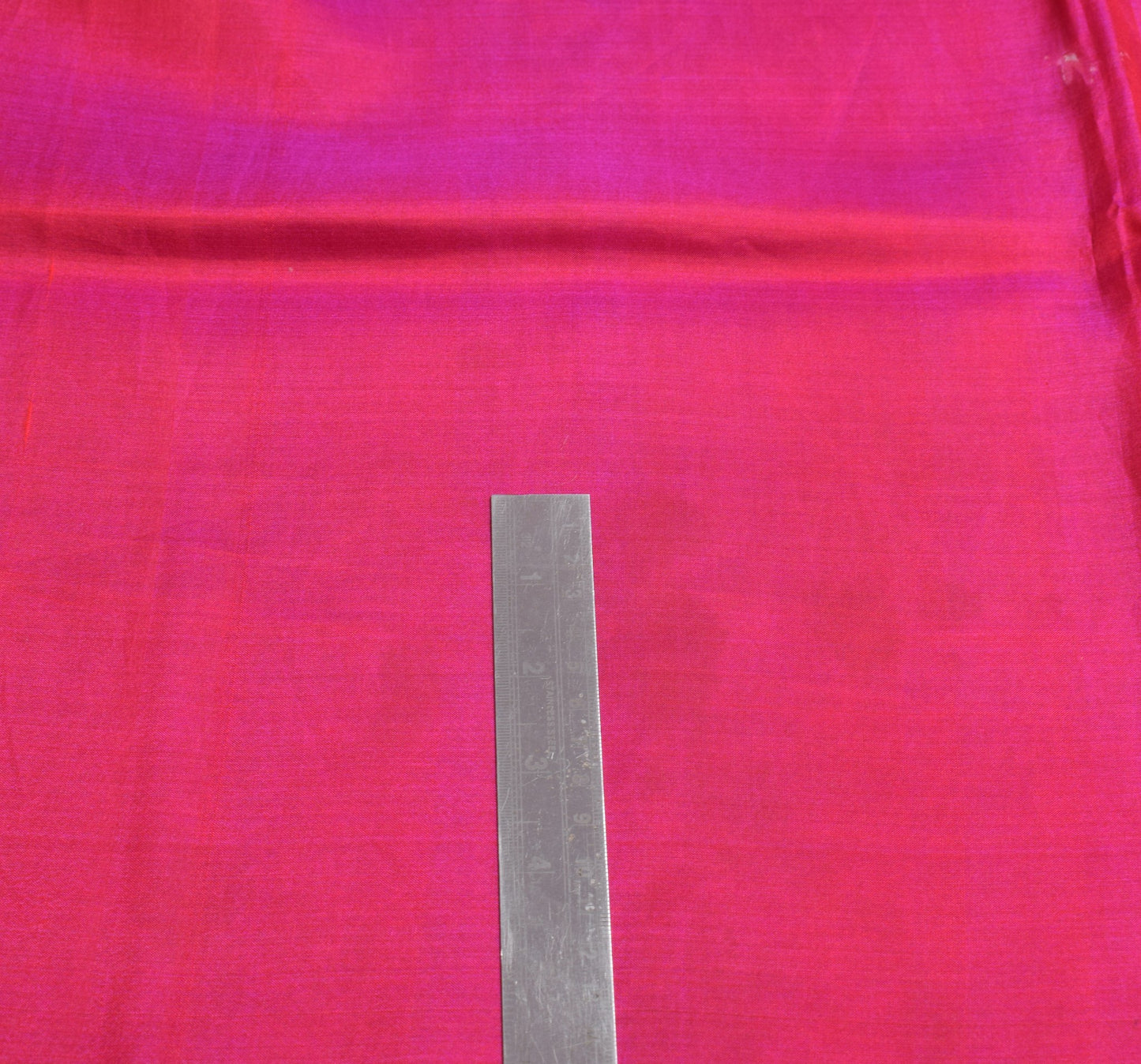 Sushila Vintage Magenta Narayanpet Saree 6Yard Handloom Silk Sari Contrast Pallu