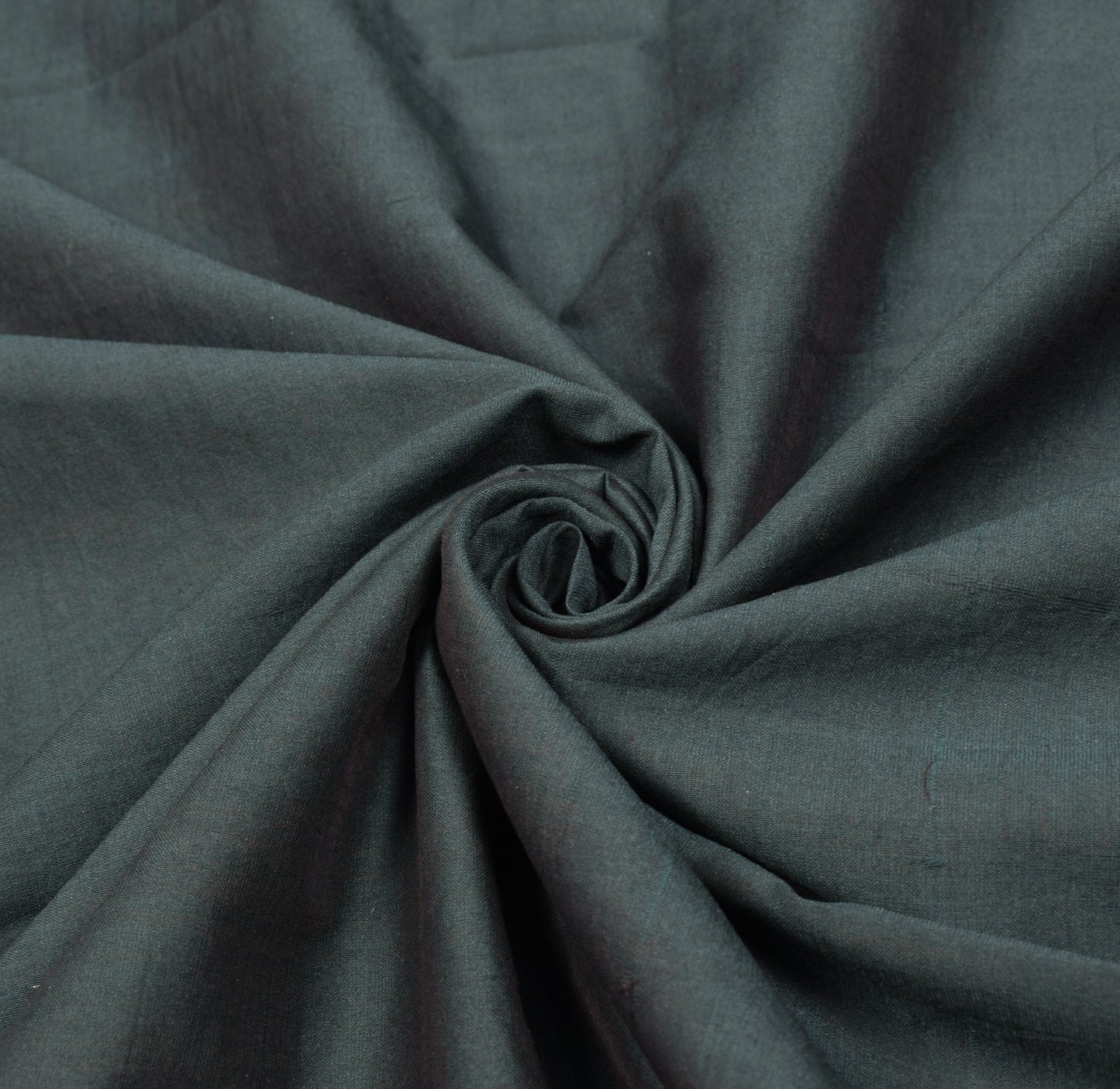 Sushila Vintage Dark Green Saree Hand Woven Pure Cotton Silk Sari Craft Fabric