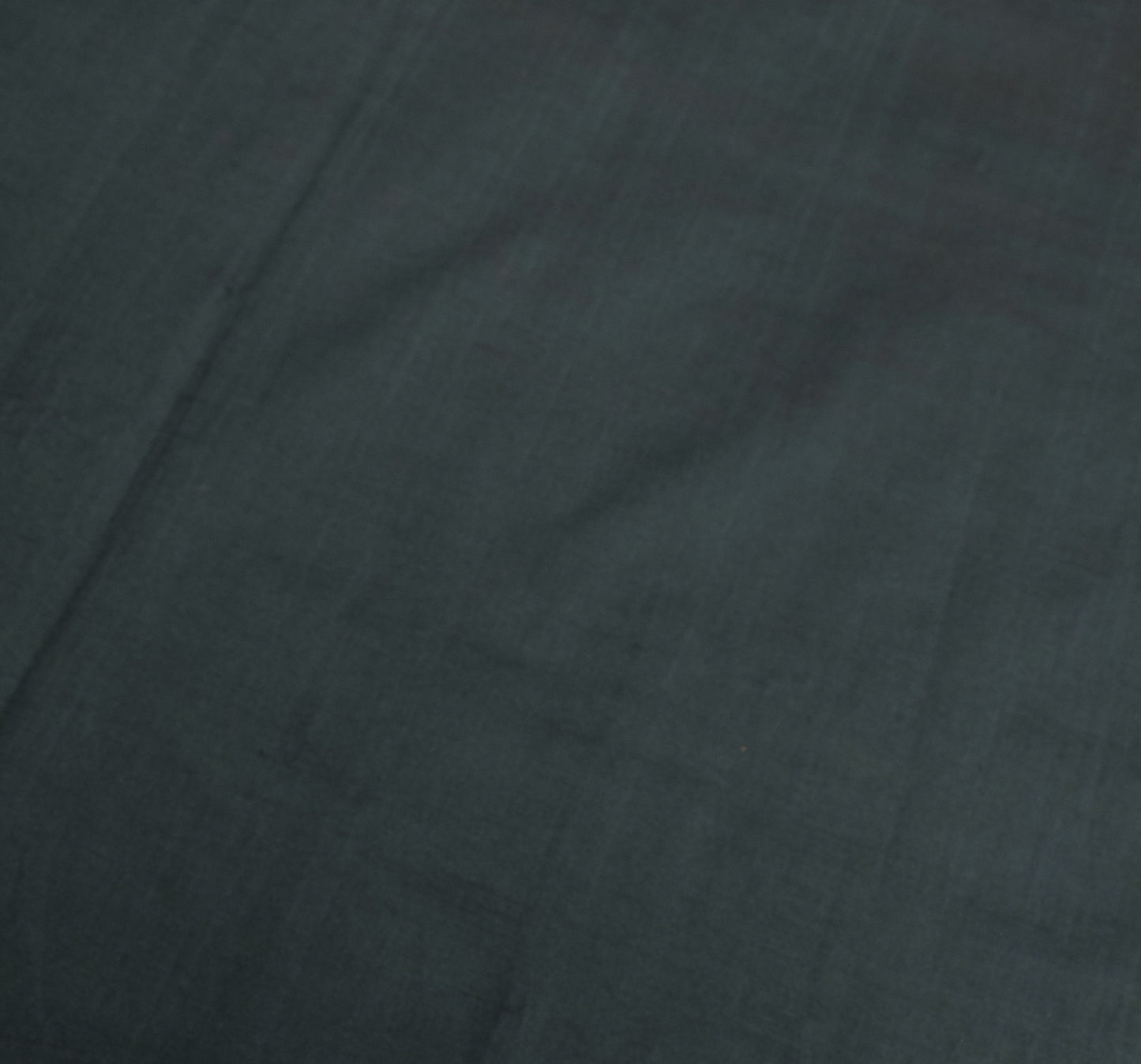 Sushila Vintage Dark Green Saree Hand Woven Pure Cotton Silk Sari Craft Fabric