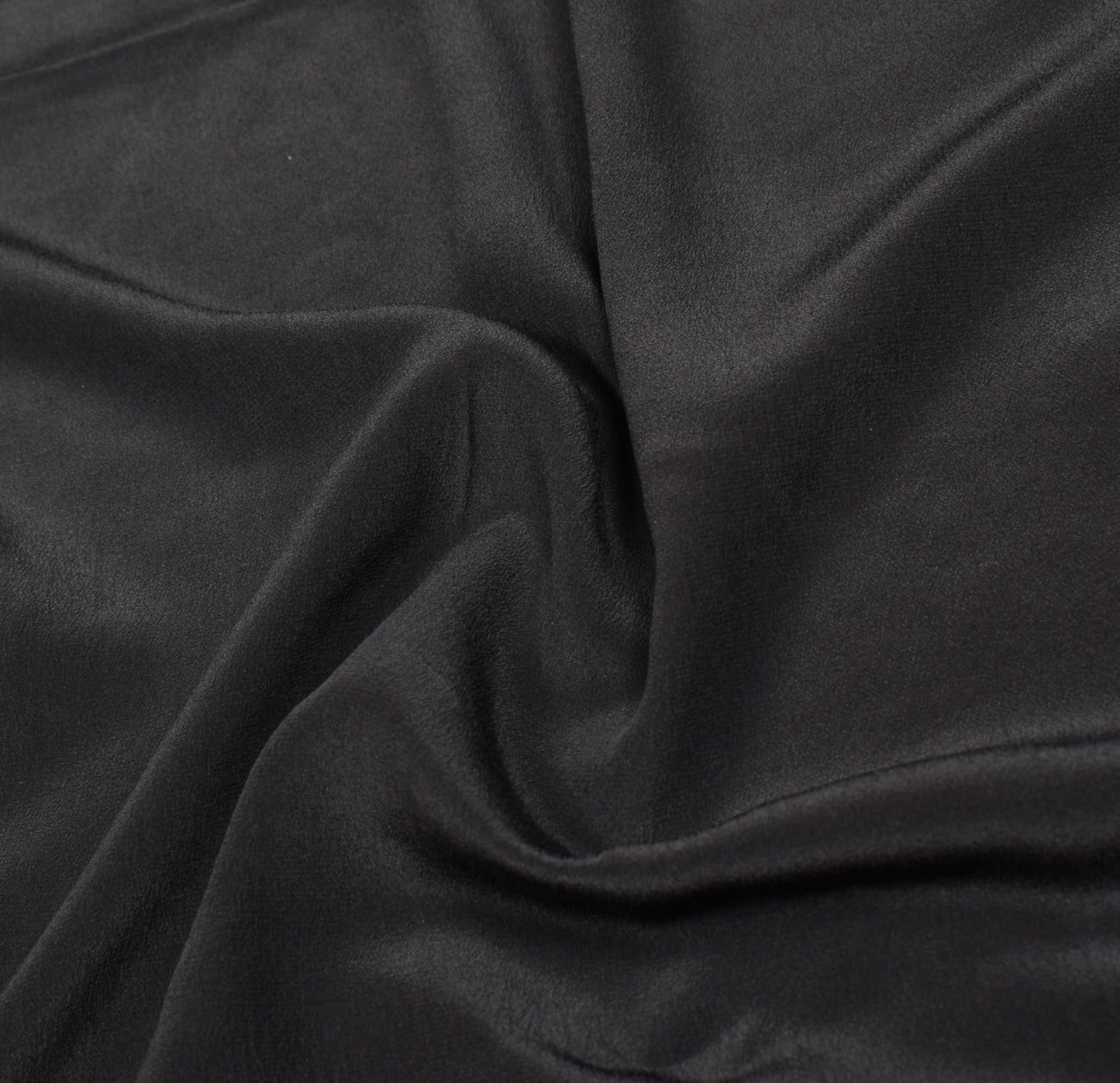 Sushila Vintage Parsi Gara Embroider Saree Pure Crepe HEAVY Black Sari 6YDFabric