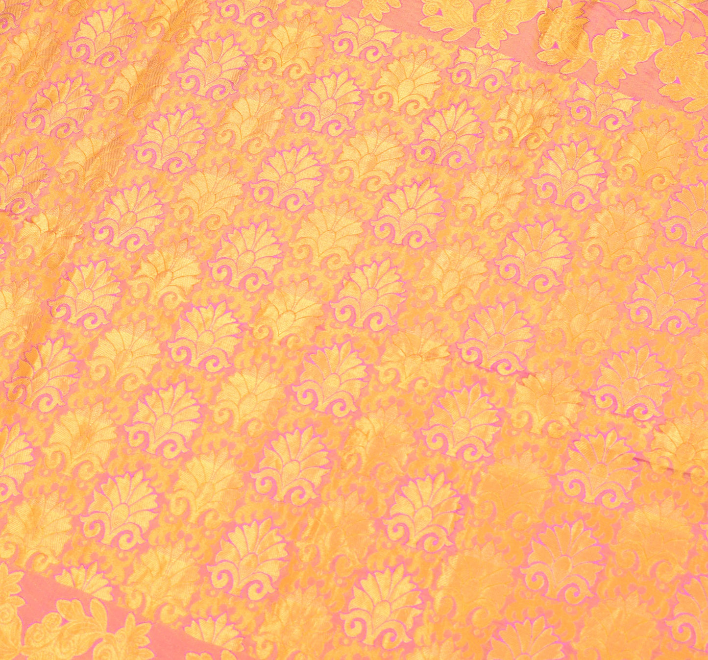 Sushila Vintage Banarasi or Kanchipuram Saree Purple Gold Zari Woven Sari Fabric