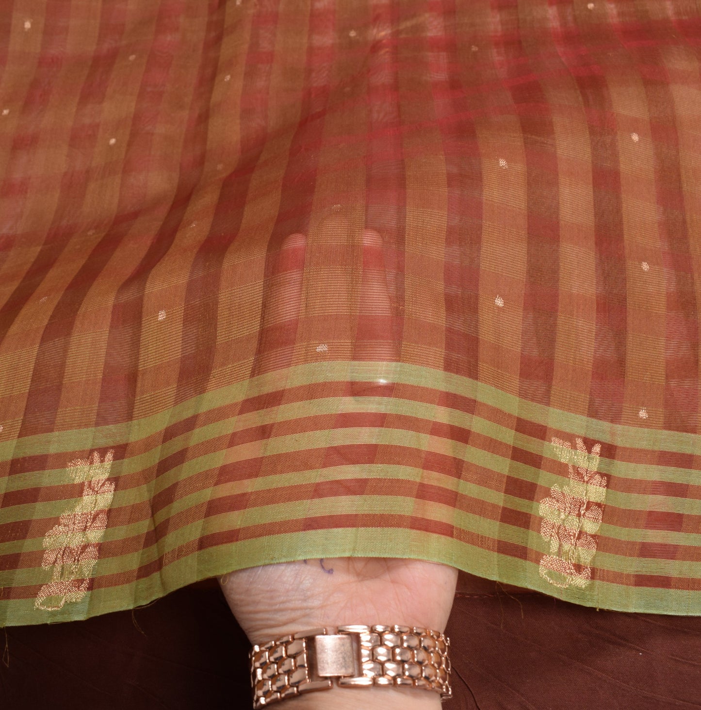 Sushila Vintage Maroon Green Saree Pure Cotton Silk Zari Woven Sari Craft Fabric