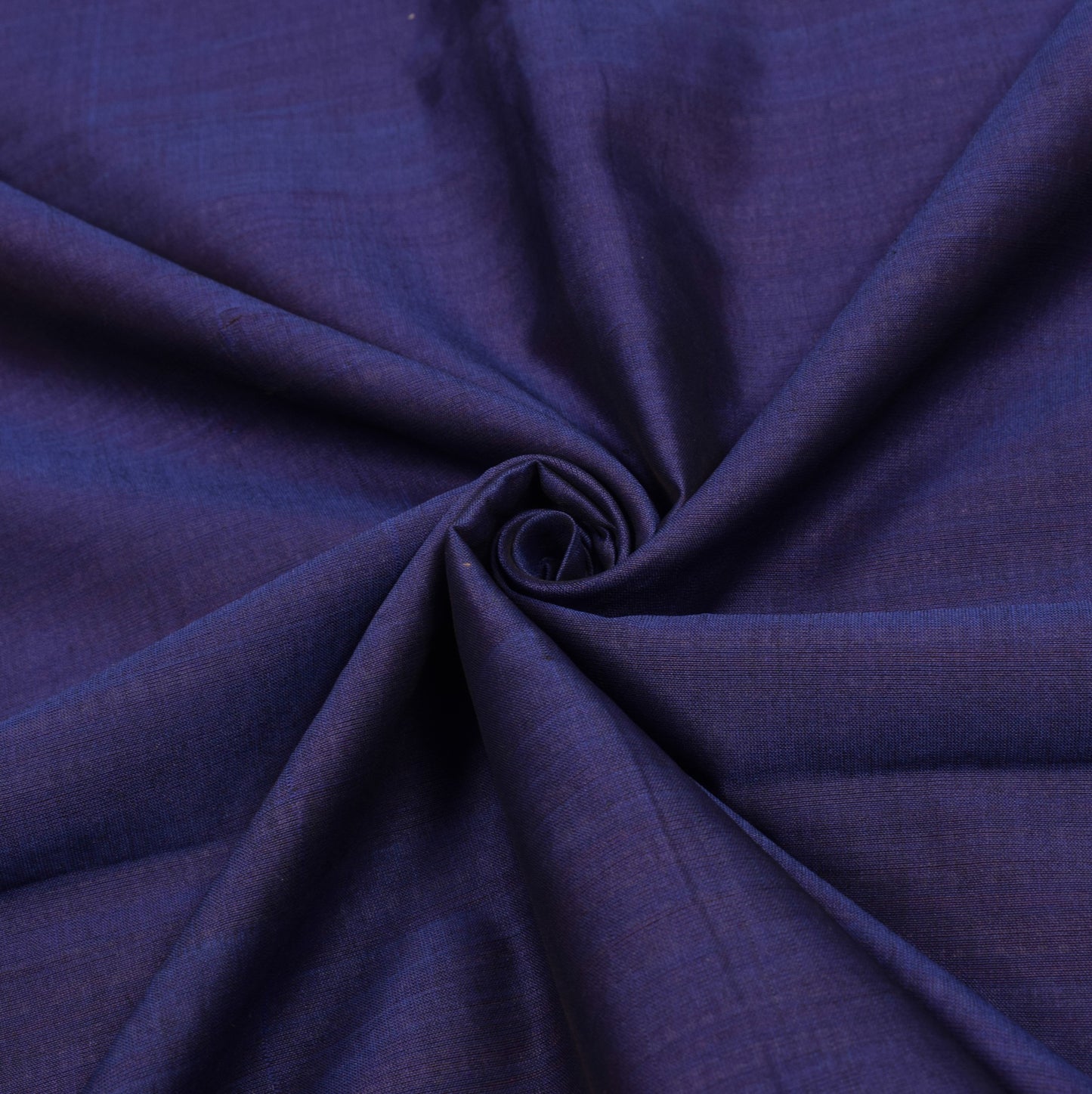 Sushila Vintage Blue Plain Saree Rudraksh Woven Pure Cotton Handloom Sari Fabric