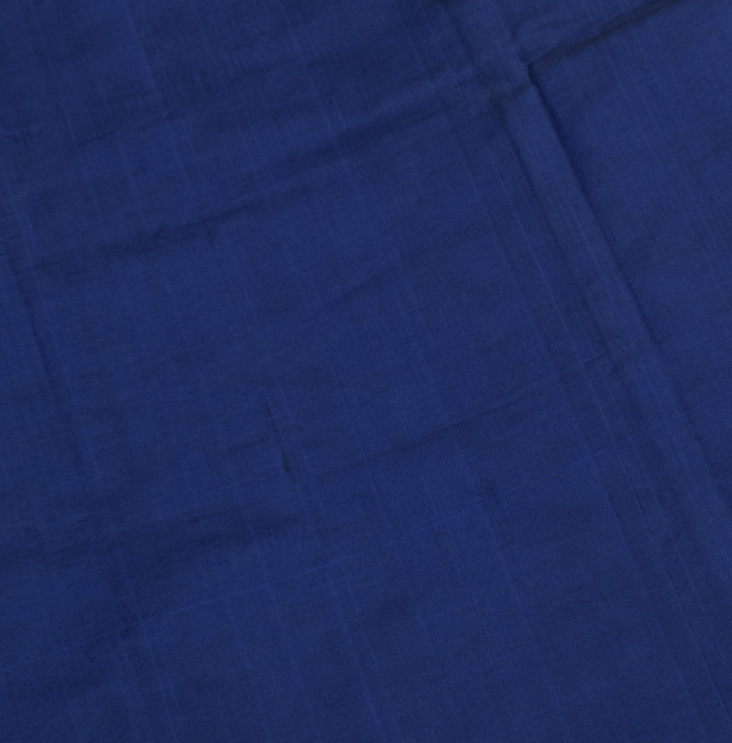 Sushila Vintage Blue Plain Saree Rudraksh Woven Pure Cotton Handloom Sari Fabric