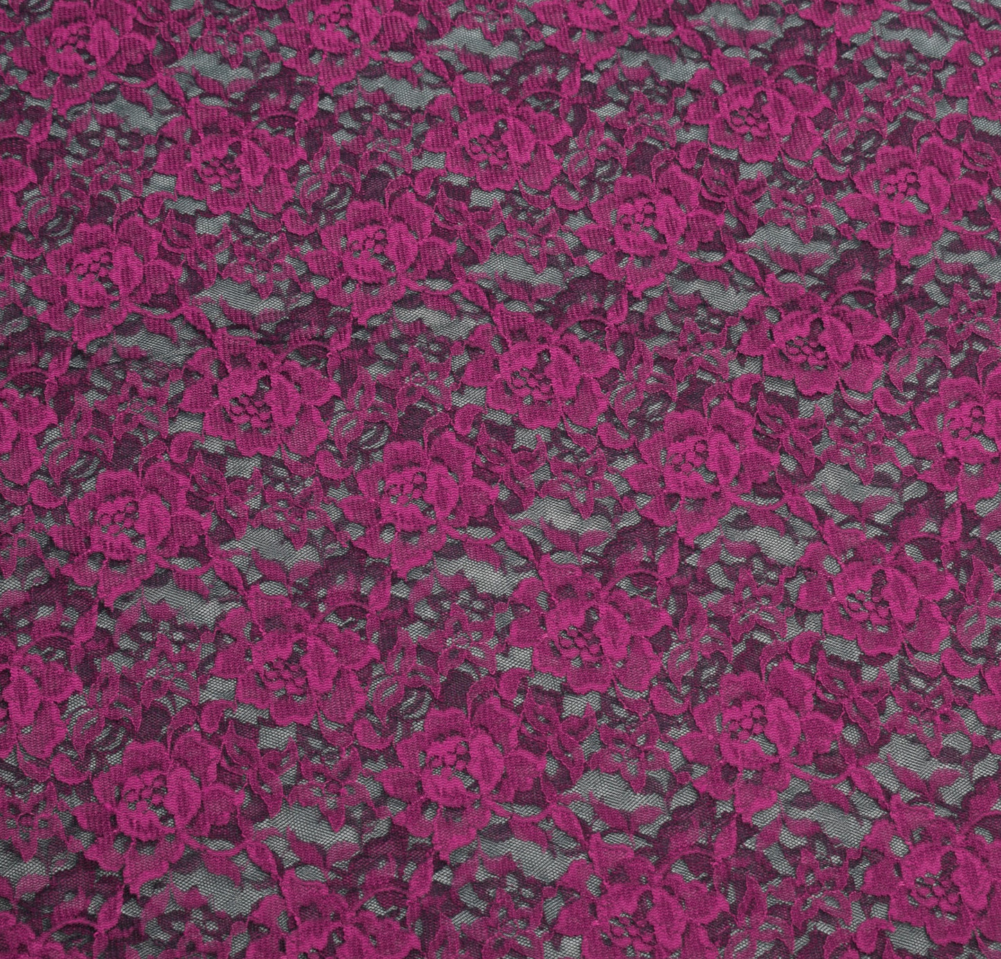 Sushila Vintage Black Net Saree Magenta Floral Woven 5YD Sari Dress Craft Fabric