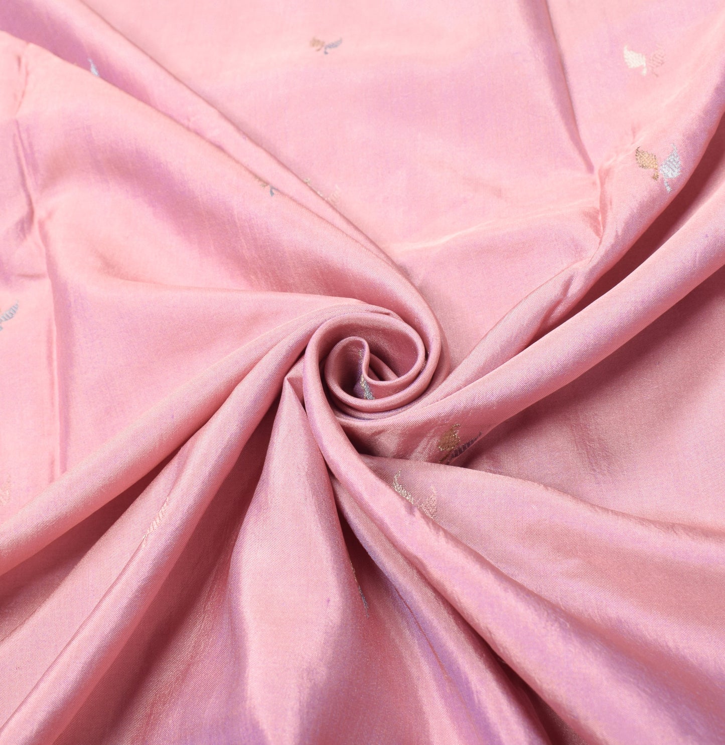 Sushila Vintage Pure Banarasi Silk Saree Pink Base Purple Border Pallu 5YD Sari