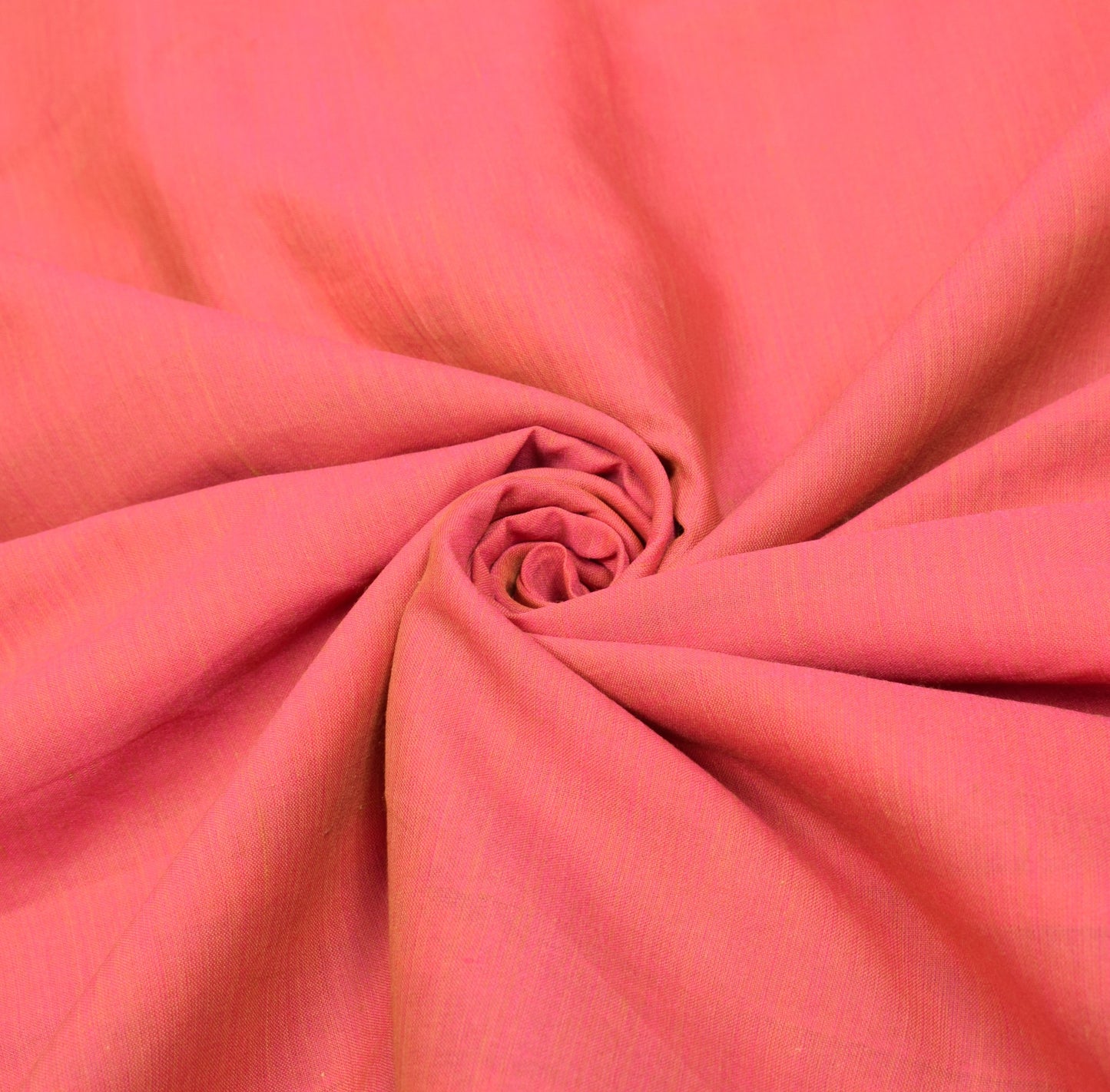 Sushila Vintage Pink Saree Handwoven Peacock Border Pallu PureCotton Sari Fabric