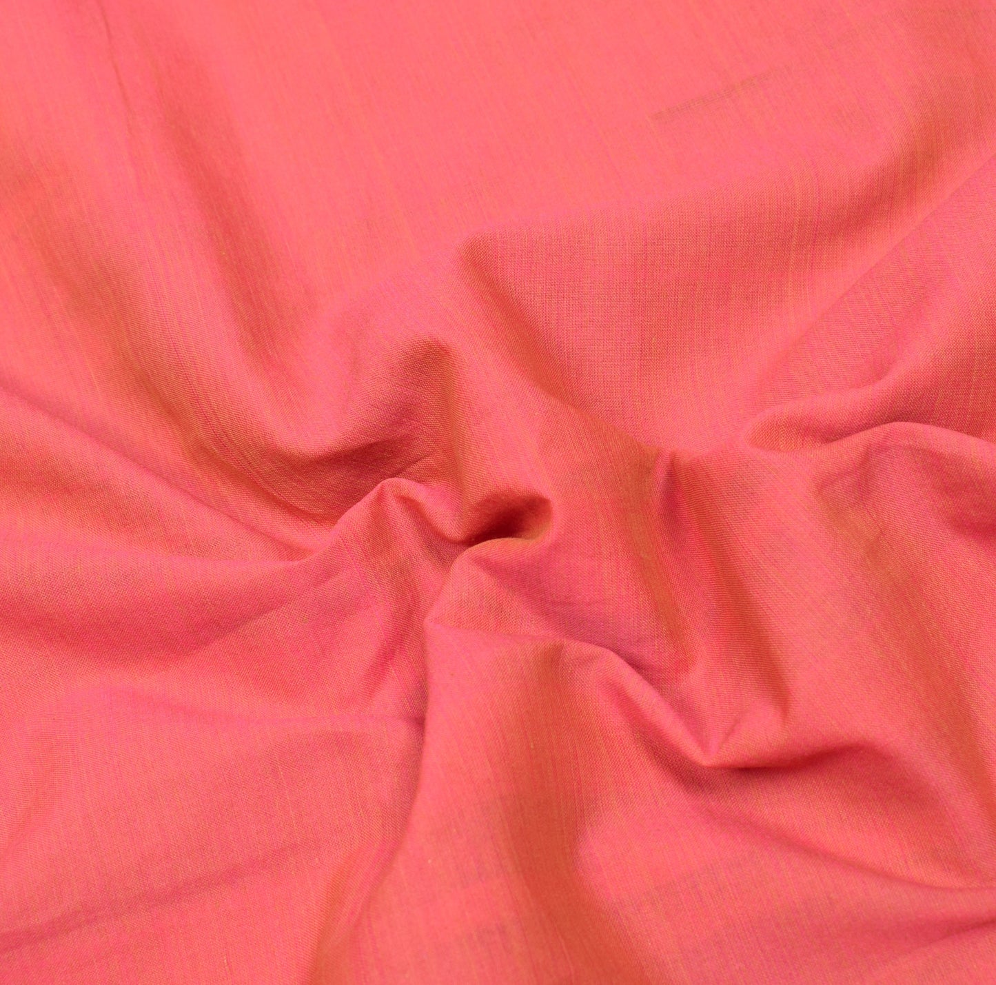 Sushila Vintage Pink Saree Handwoven Peacock Border Pallu PureCotton Sari Fabric