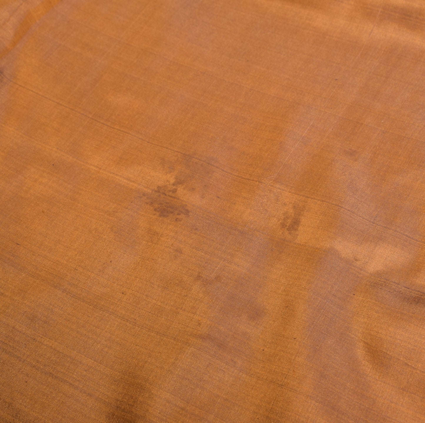 Sushila Vintage Mustard Dual Tone Saree Hand Woven Paisley Pure Silk Sari Fabric