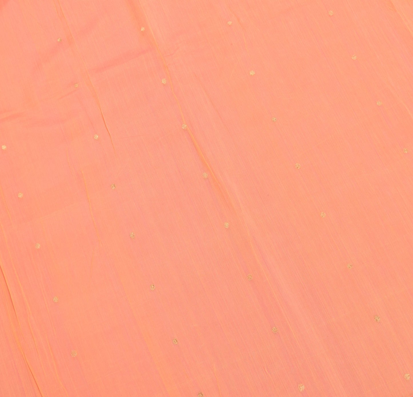 Sushila Vintage Banarsi Brocade Saree Pure Cotton Silk Orange Pink Sari Fabric