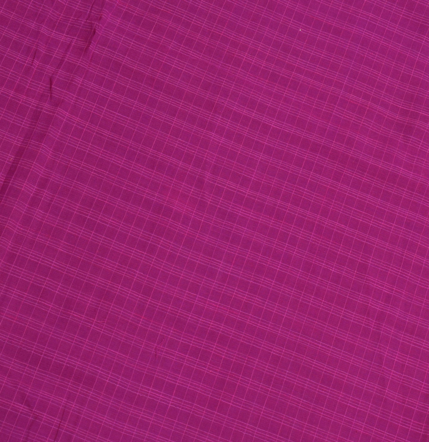 Sushila Vintage Pure Handloom Cotton Saree Checks Woven Zari Brocade Sari Fabric