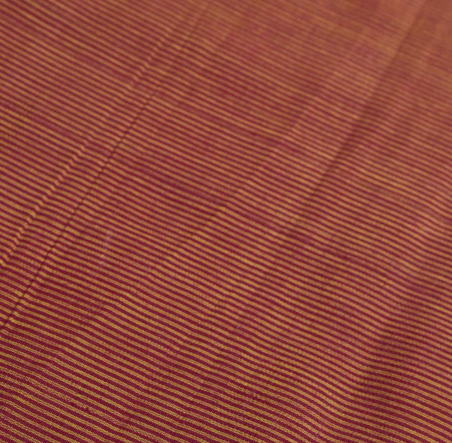 Sushila Vintage Pure Handloom Cotton Saree Stripes Woven Maroon 5YD Sari Fabric