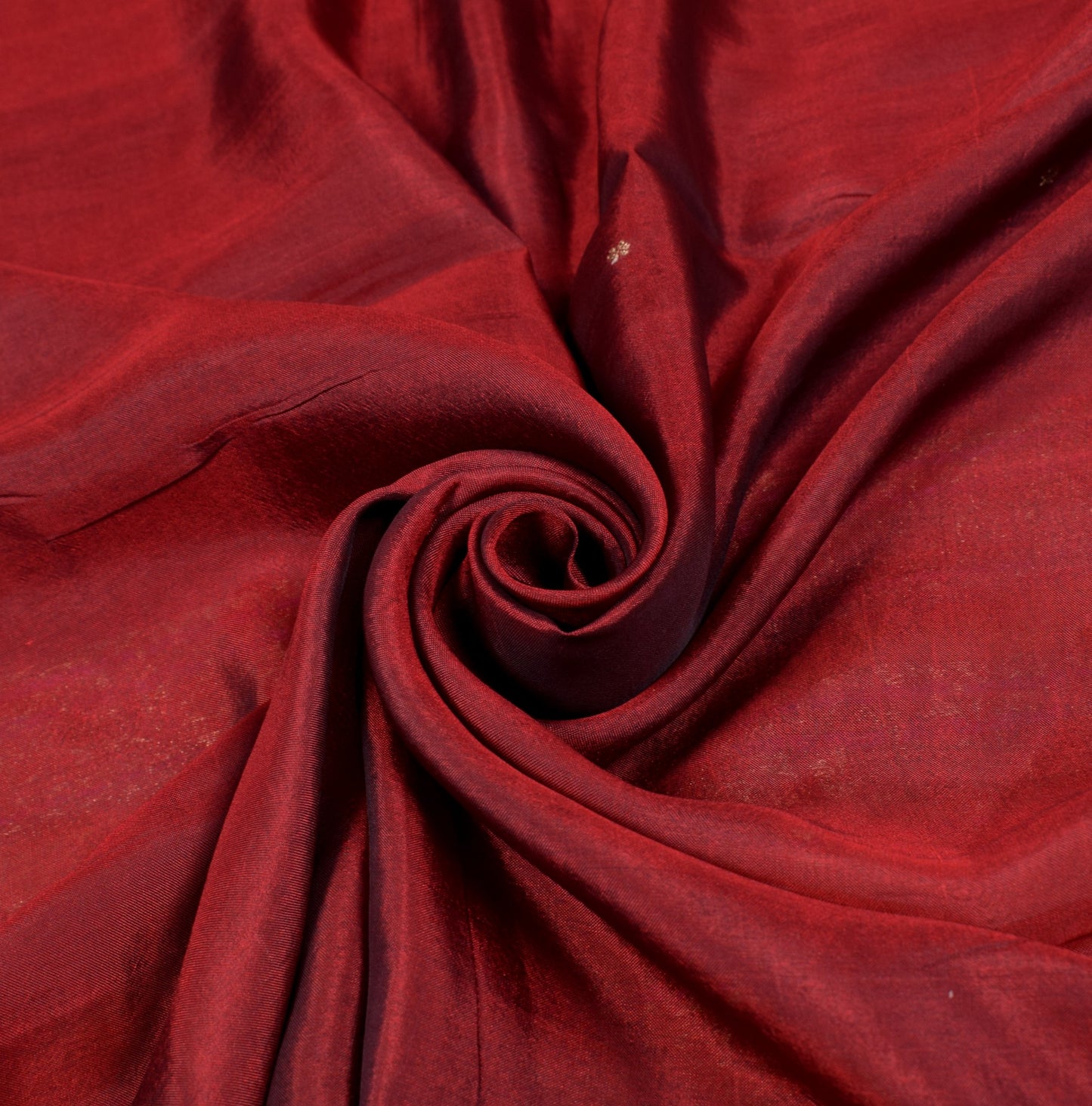 Sushila Vintage Pure Kanchipuram Silk Saree Maroon Orange Zari Woven Sari Fabric