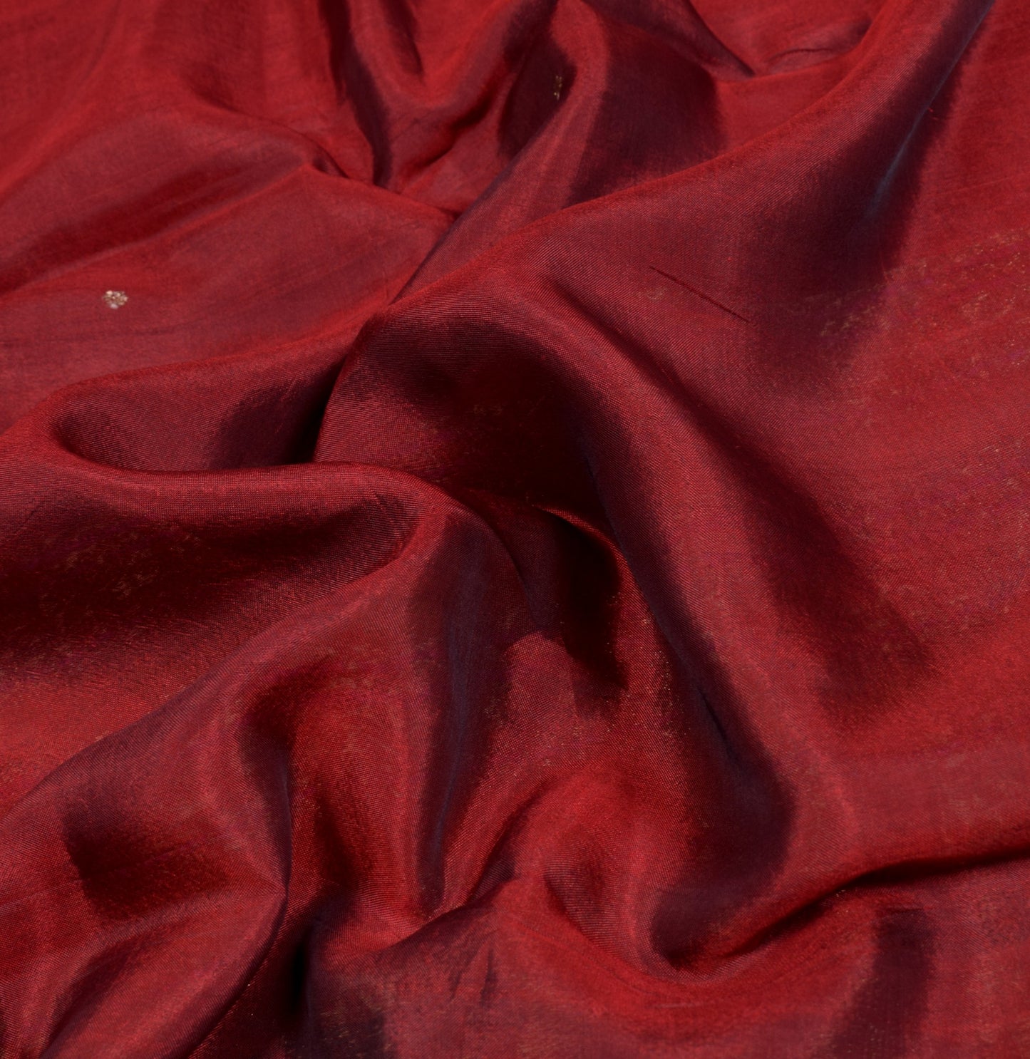 Sushila Vintage Pure Kanchipuram Silk Saree Maroon Orange Zari Woven Sari Fabric