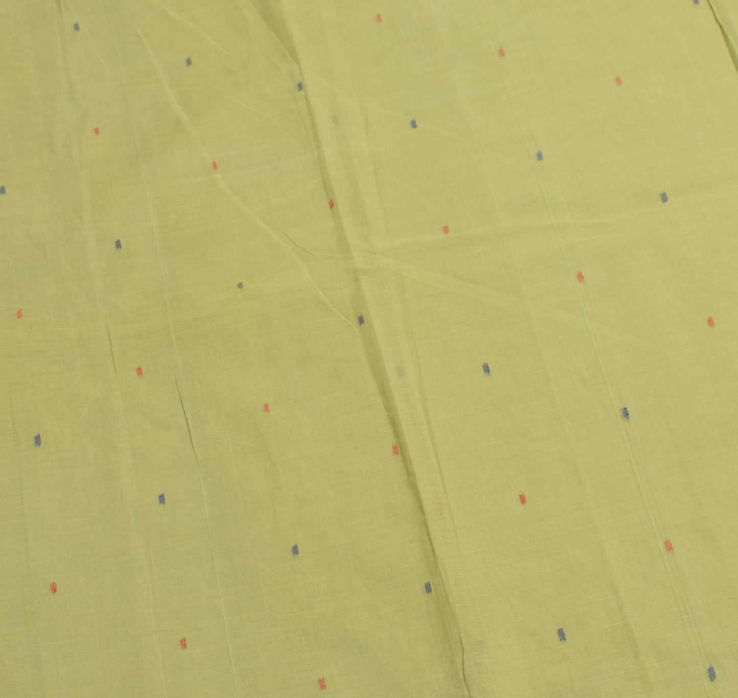 Sushila Vintage Bengal Tant Woven Saree Pure Cotton Green Handloom Sari Fabric