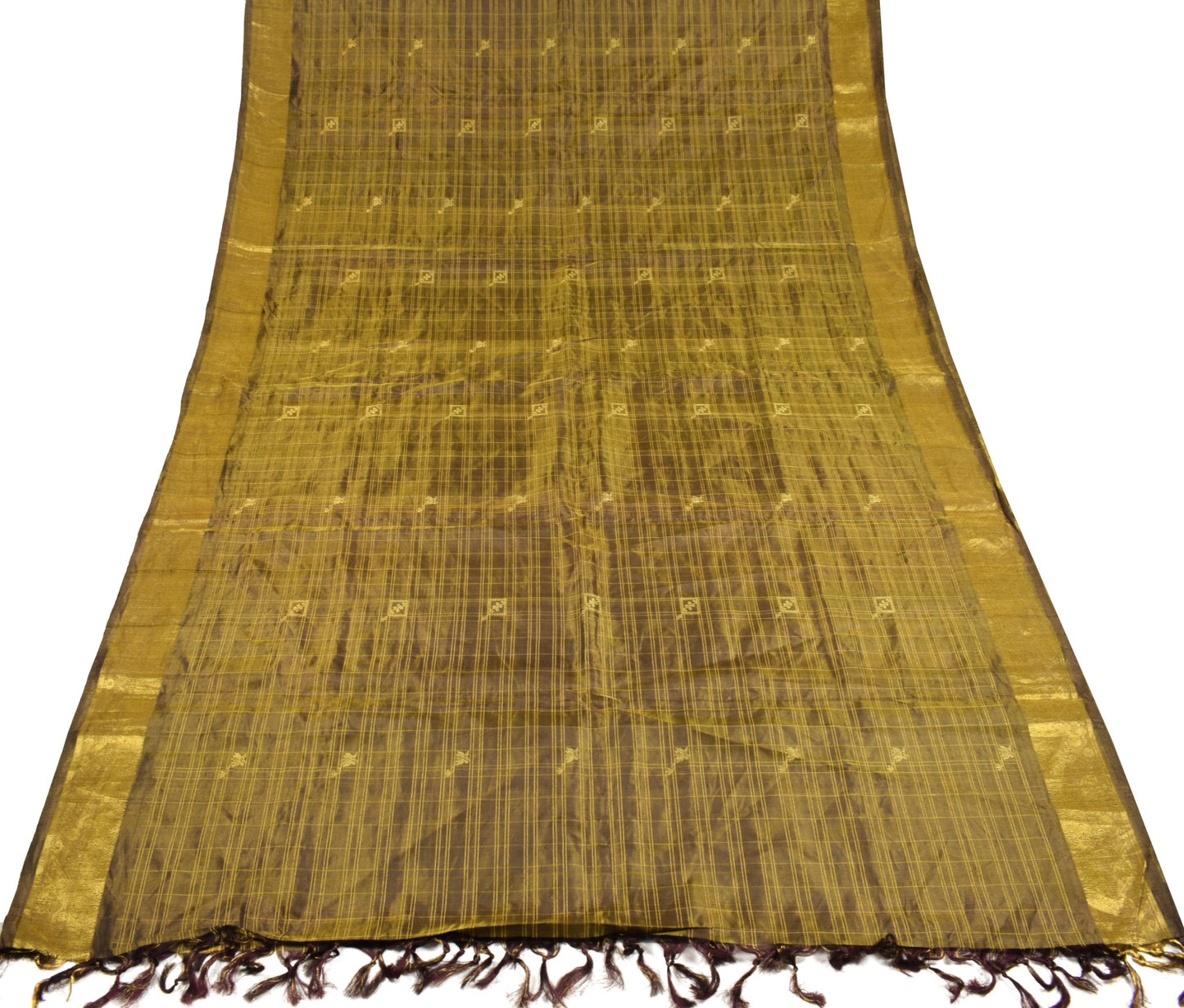 Sushila Vintage Black Zari Woven Kanjivaram Saree HEAVY Pure Tissue Silk Sari