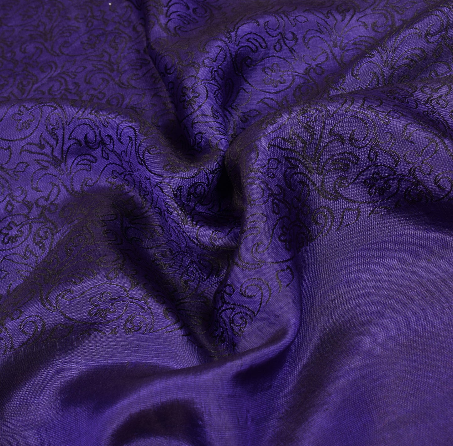 Sushila Vintage Kanchipuram Handloom Saree Pure Silk Purple Woven  Sari Fabric