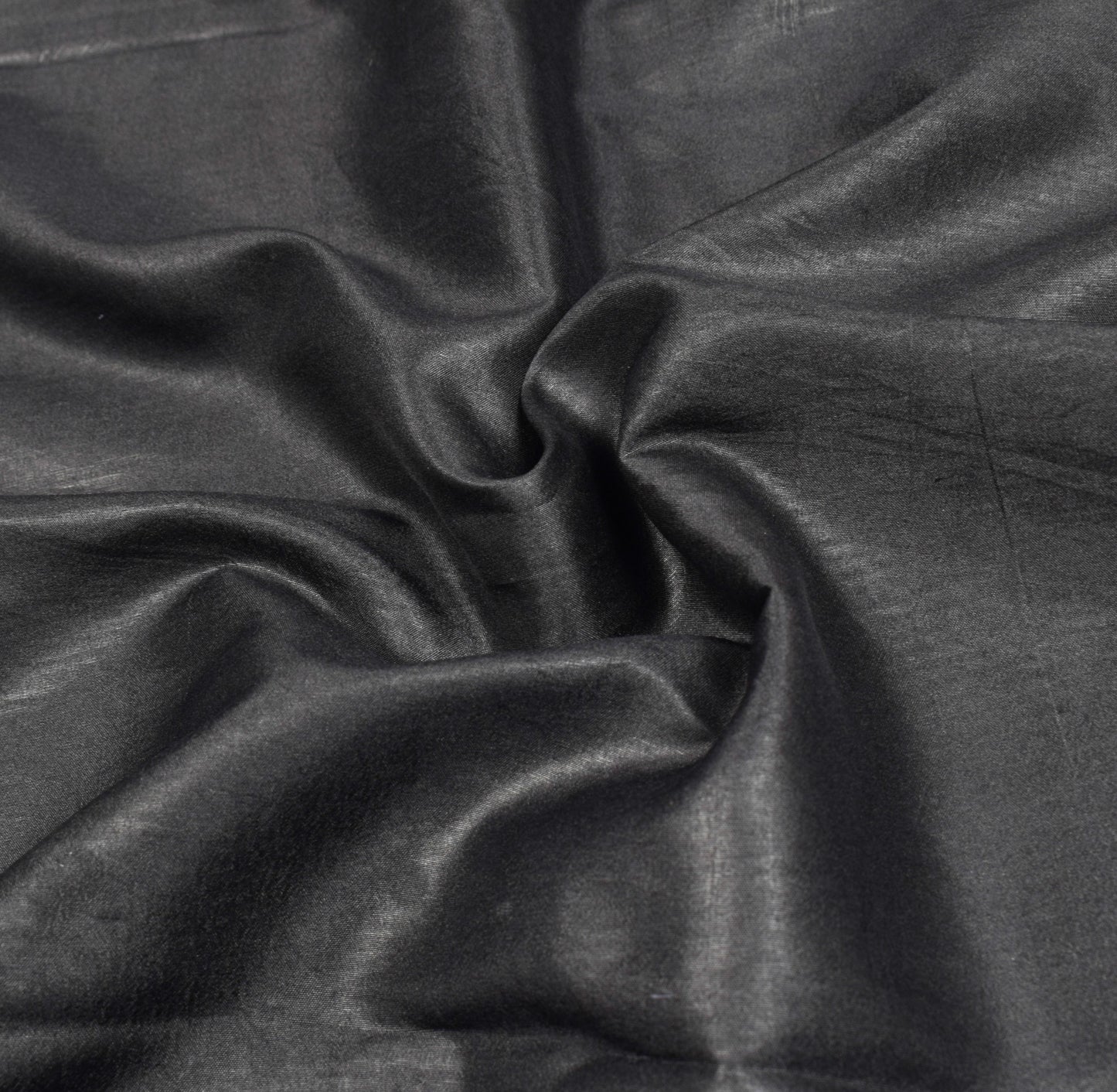 Sushila Vintage Black Kanjivaram Saree Pure Silk Gold Zari Brocade Sari Fabric