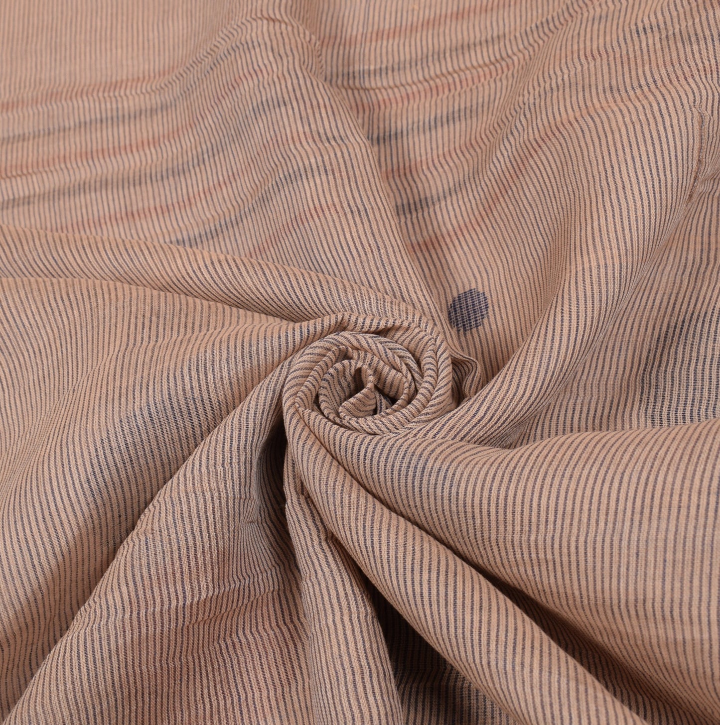 Sushila Vintage Brown Tant Woven Saree Zari Border Pure Cotton Brown Sari Fabric