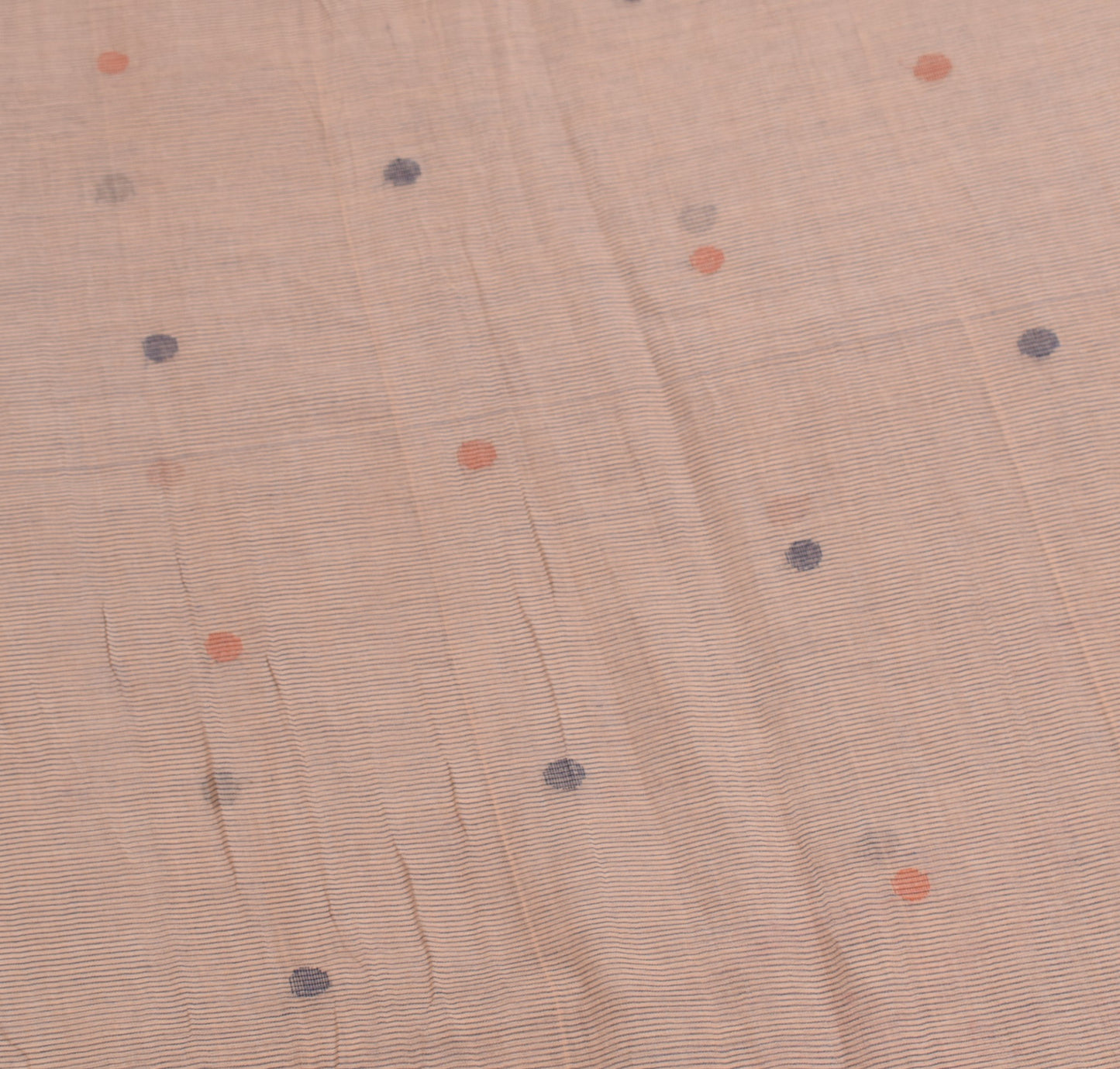 Sushila Vintage Brown Tant Woven Saree Zari Border Pure Cotton Brown Sari Fabric