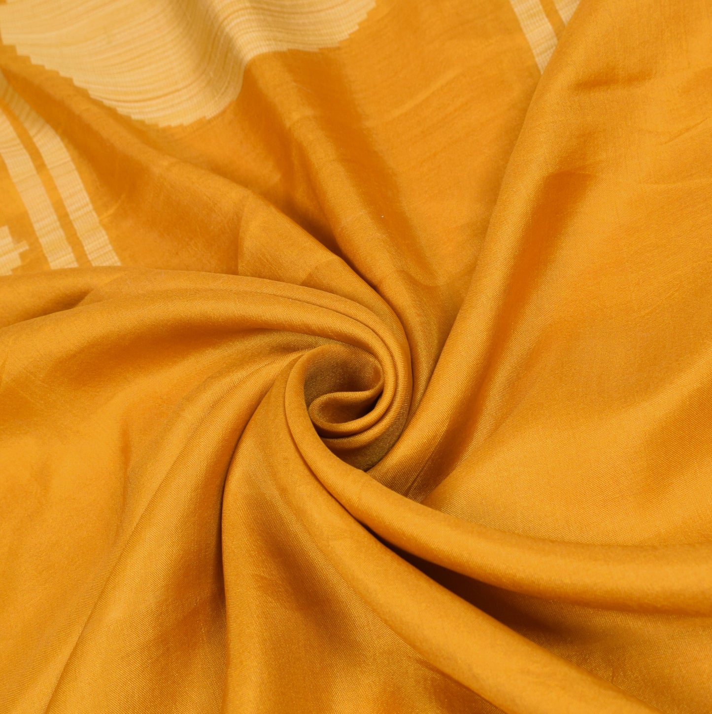 Sushila Vintage Golden Yellow Saree Pure Silk Resham Woven Soft 5YD Sari Fabric