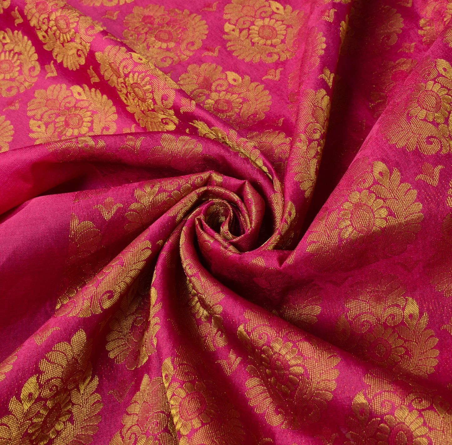 Sushila Vintage Magenta Green Kanjeevaram Saree Zari Brocaded Art Silk 6YD Sari