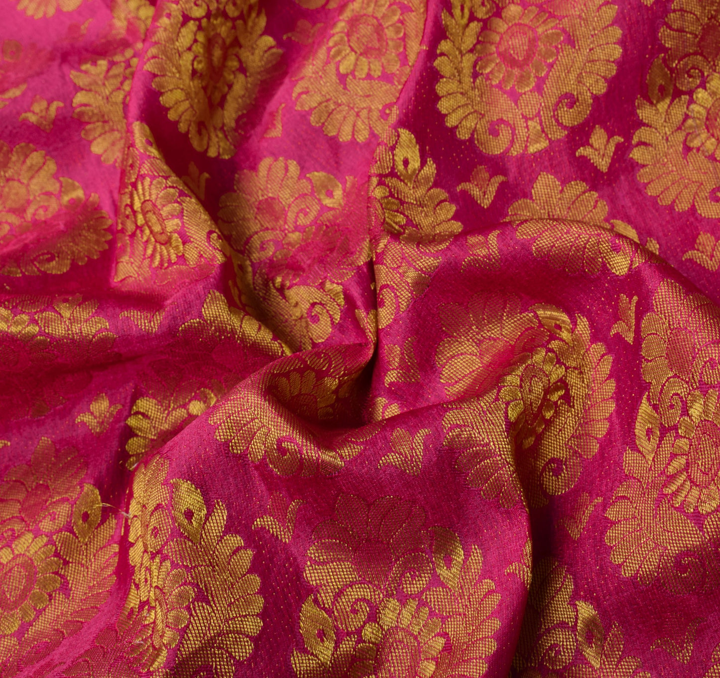 Sushila Vintage Magenta Green Kanjeevaram Saree Zari Brocaded Art Silk 6YD Sari