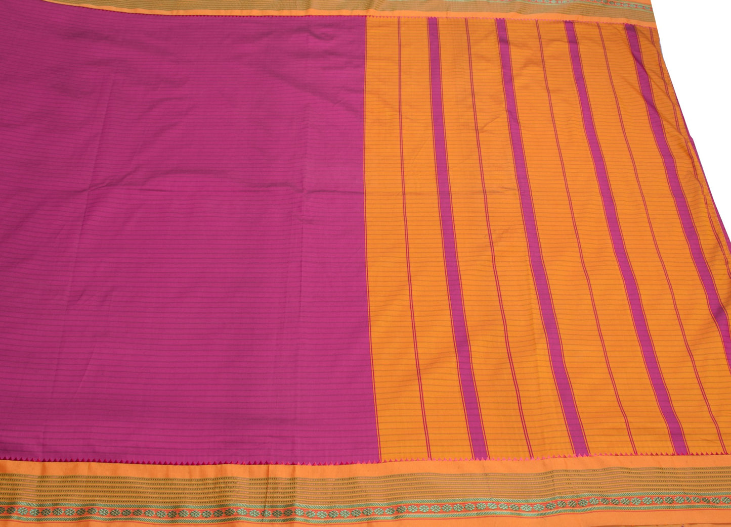 Sushila Vintage Magenta Art Silk Saree Woven Chettinad/Kandangi Sari 6 YD Fabric