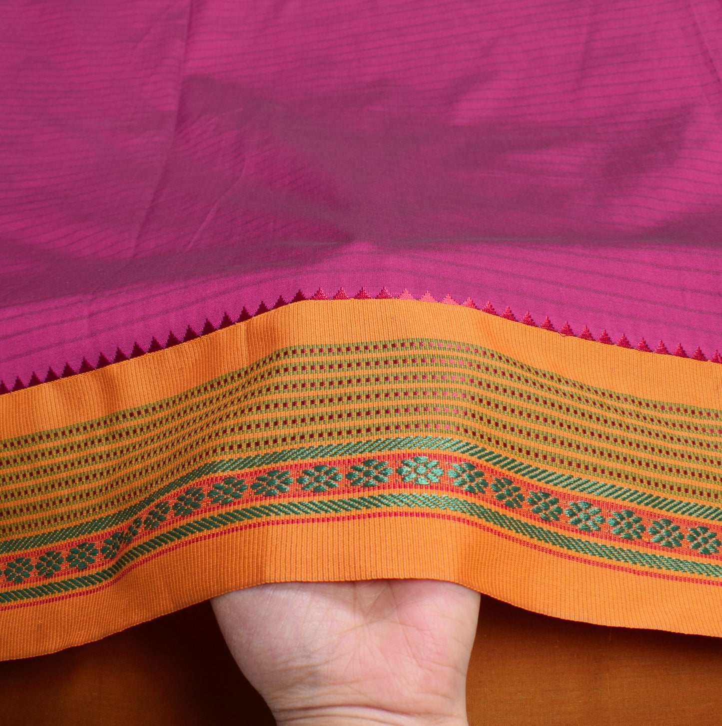 Sushila Vintage Magenta Art Silk Saree Woven Chettinad/Kandangi Sari 6 YD Fabric