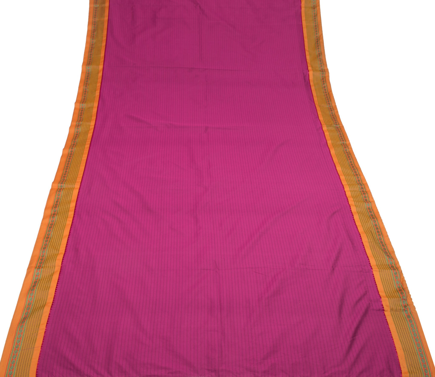Sushila Vintage Magenta Art Silk Saree Woven Chettinad/Kandangi Sari 6 YD Fabric