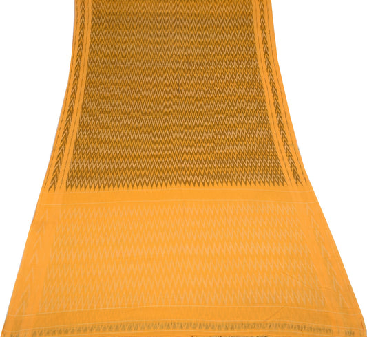 Sushila Vintage Pochampally Handloom Ikat Saree Pure Cotton Sari Craft Fabric