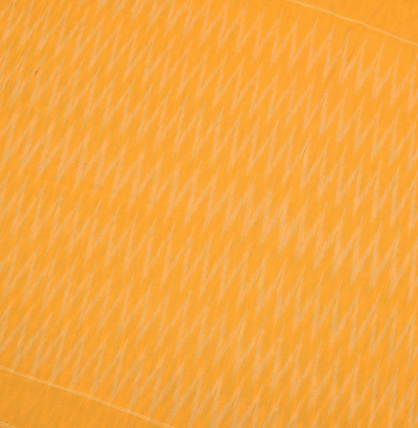 Sushila Vintage Pochampally Handloom Ikat Saree Pure Cotton Sari Yellow Fabric