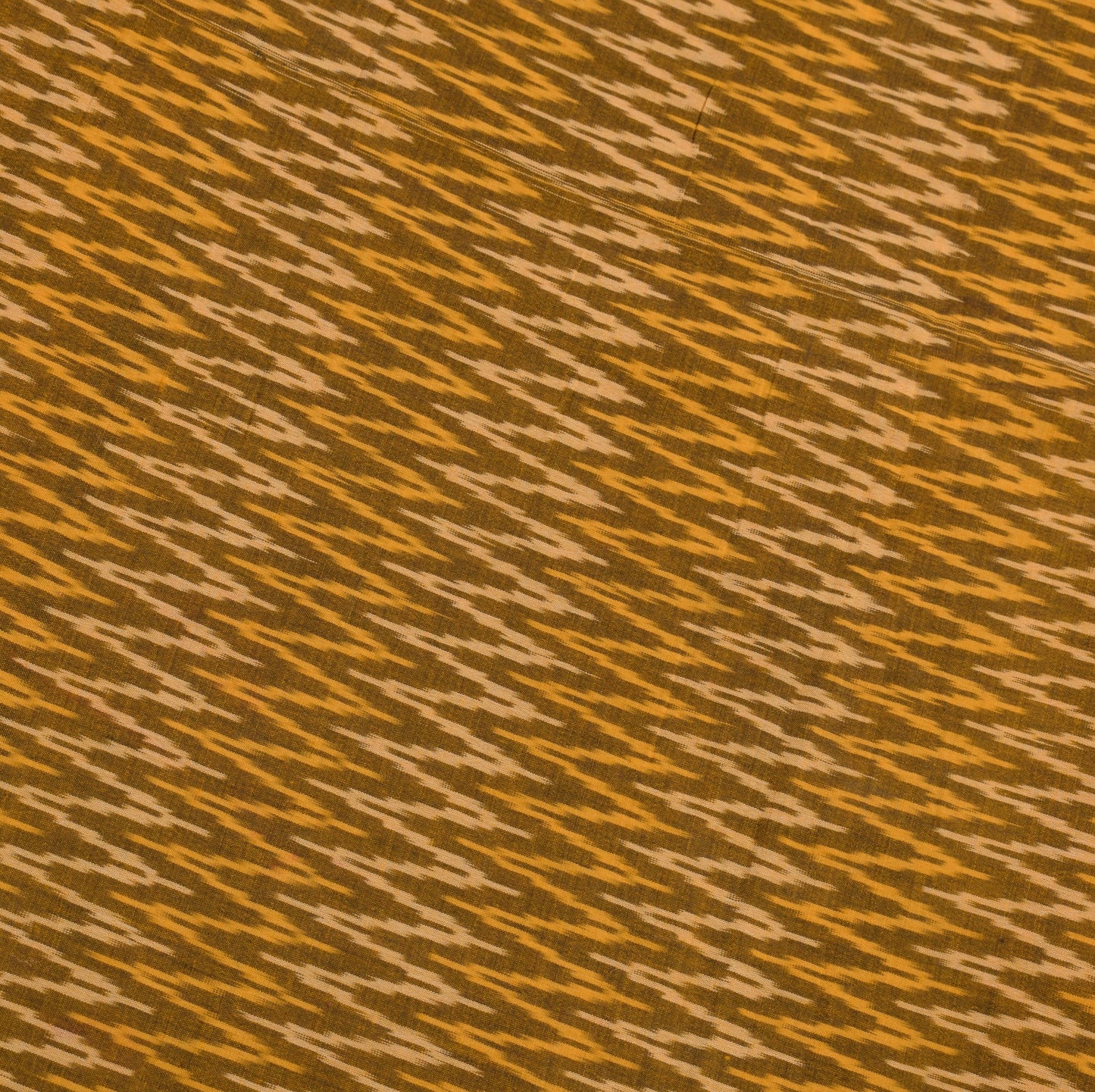 Sushila Vintage Pochampally Handloom Ikat Saree Pure Cotton Sari Yellow Fabric
