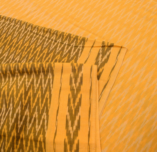 Sushila Vintage Pochampally Handloom Ikat Saree Pure Cotton Sari Craft Fabric