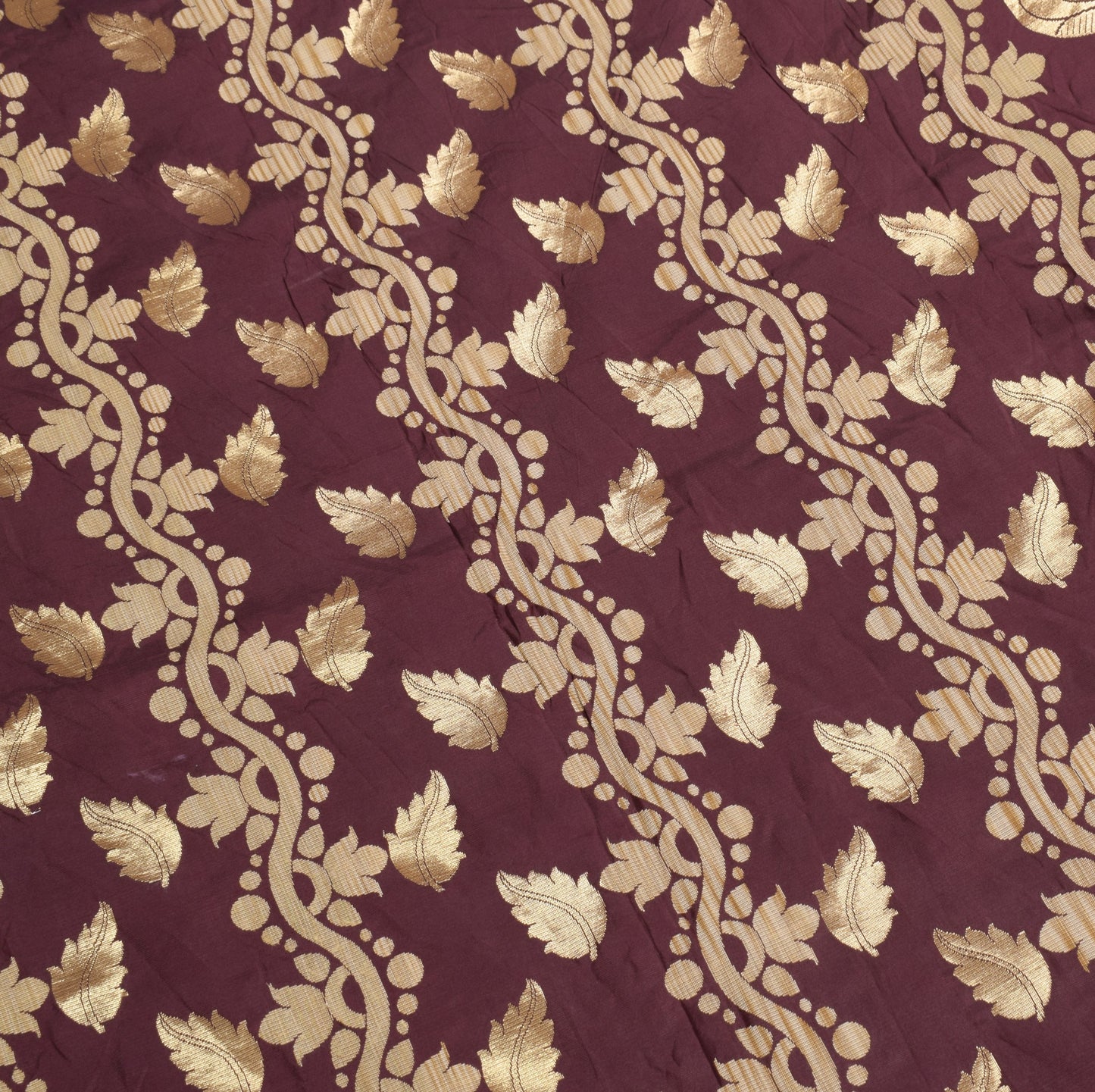 Sushila Vintage Banarasi Brocade Saree Pure Silk Maroon Paisley HEAVY Craft Sari