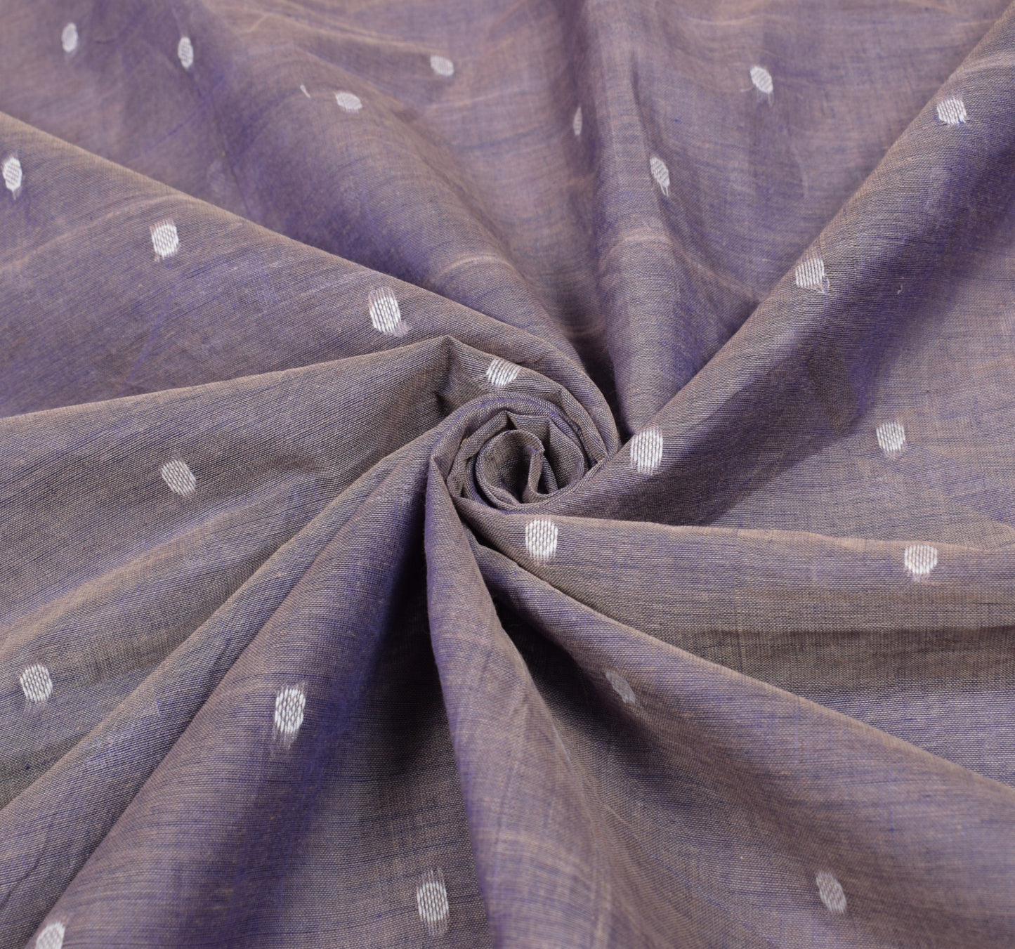Sushila Vintage Purple Saree Pure Cotton Tant Woven Bengal Handloom Sari Fabric