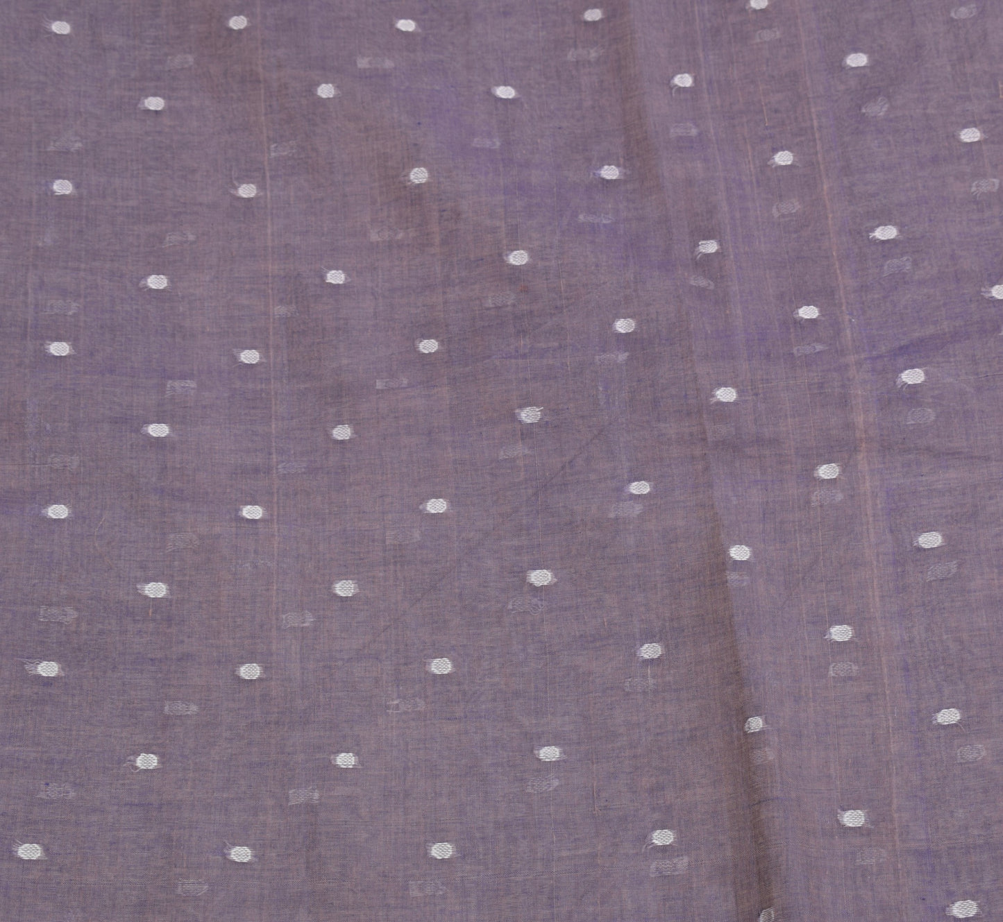 Sushila Vintage Purple Saree Pure Cotton Tant Woven Bengal Handloom Sari Fabric
