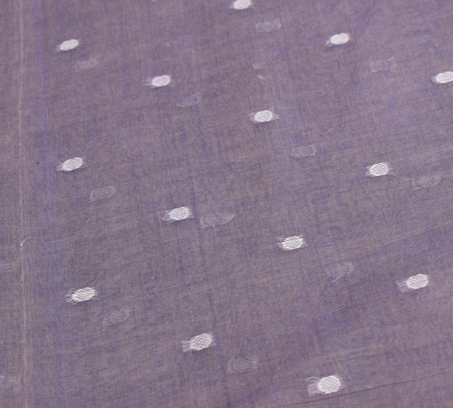Sushila Vintage Purple Saree Pure Cotton Tant Woven Bengal Handloom Sari Fabric
